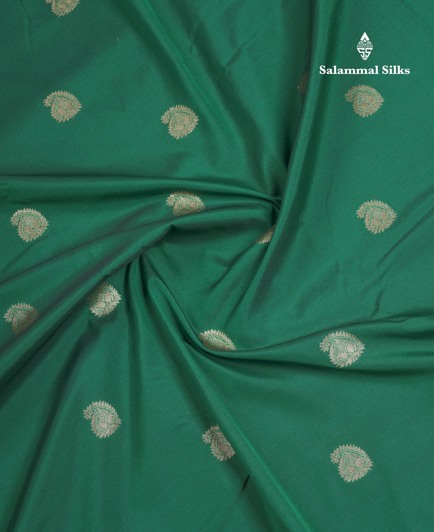 Bottle Green Semi Silk Saree With Contrast Baby Pink Small Border