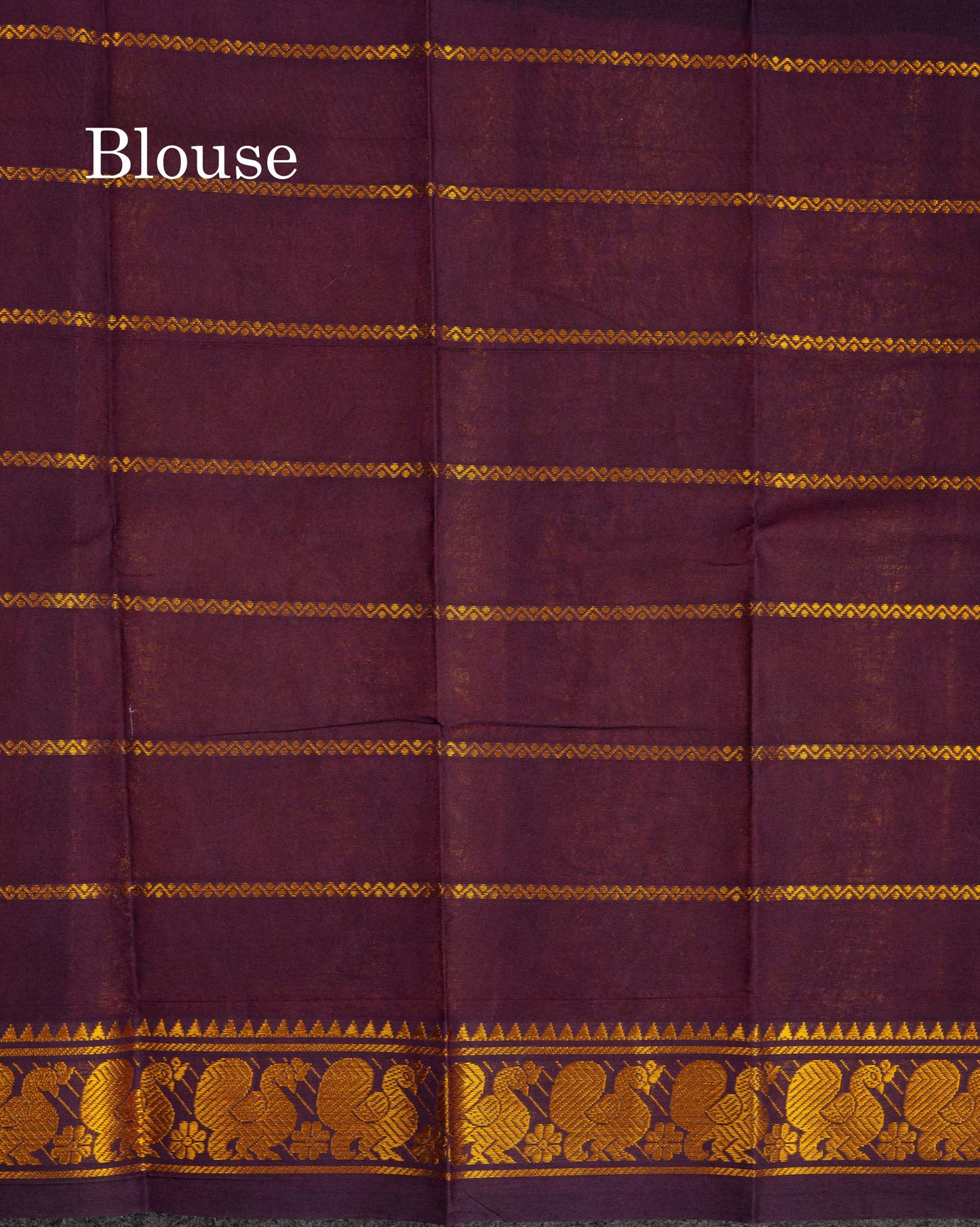 Beautiful Dark Brown Plain Sungudi Cotton Saree With Contrast Light Chocolate Long Border