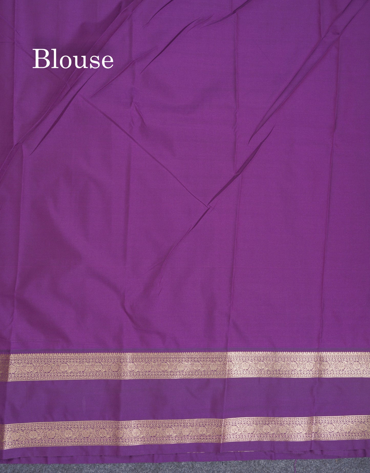 Baby Pink Semi Silk Saree With Contrast Dark Purple Traditional Rettapet Border