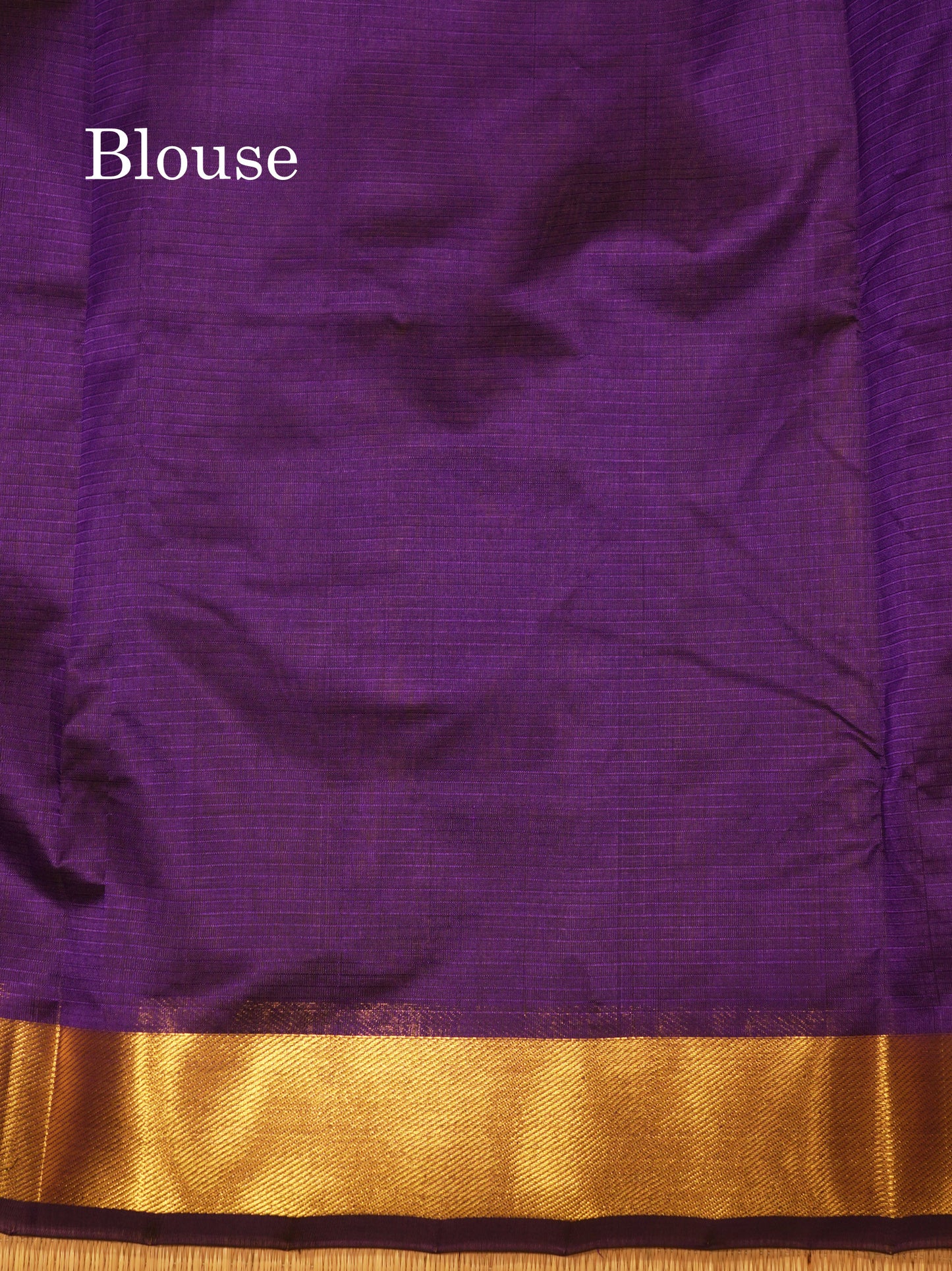 Violet Colour Pure Silk Cotton Saree With Gold Zari Border