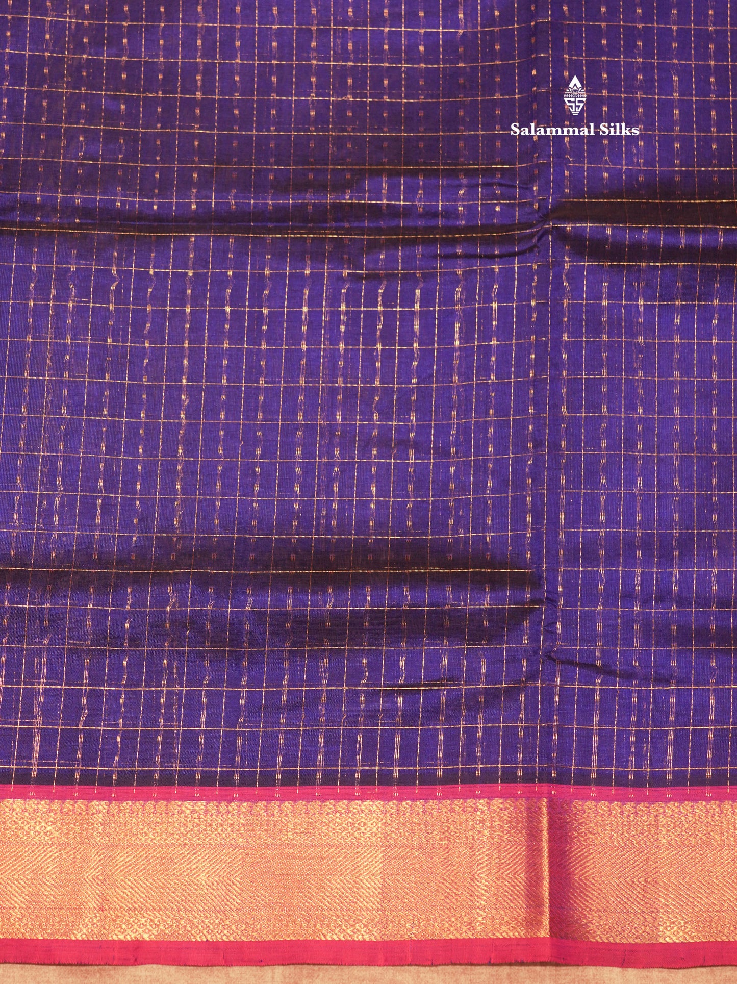 Lakshadeepam Violet Colour Pure Silk Cotton Saree With Contrast Parrot Green Border
