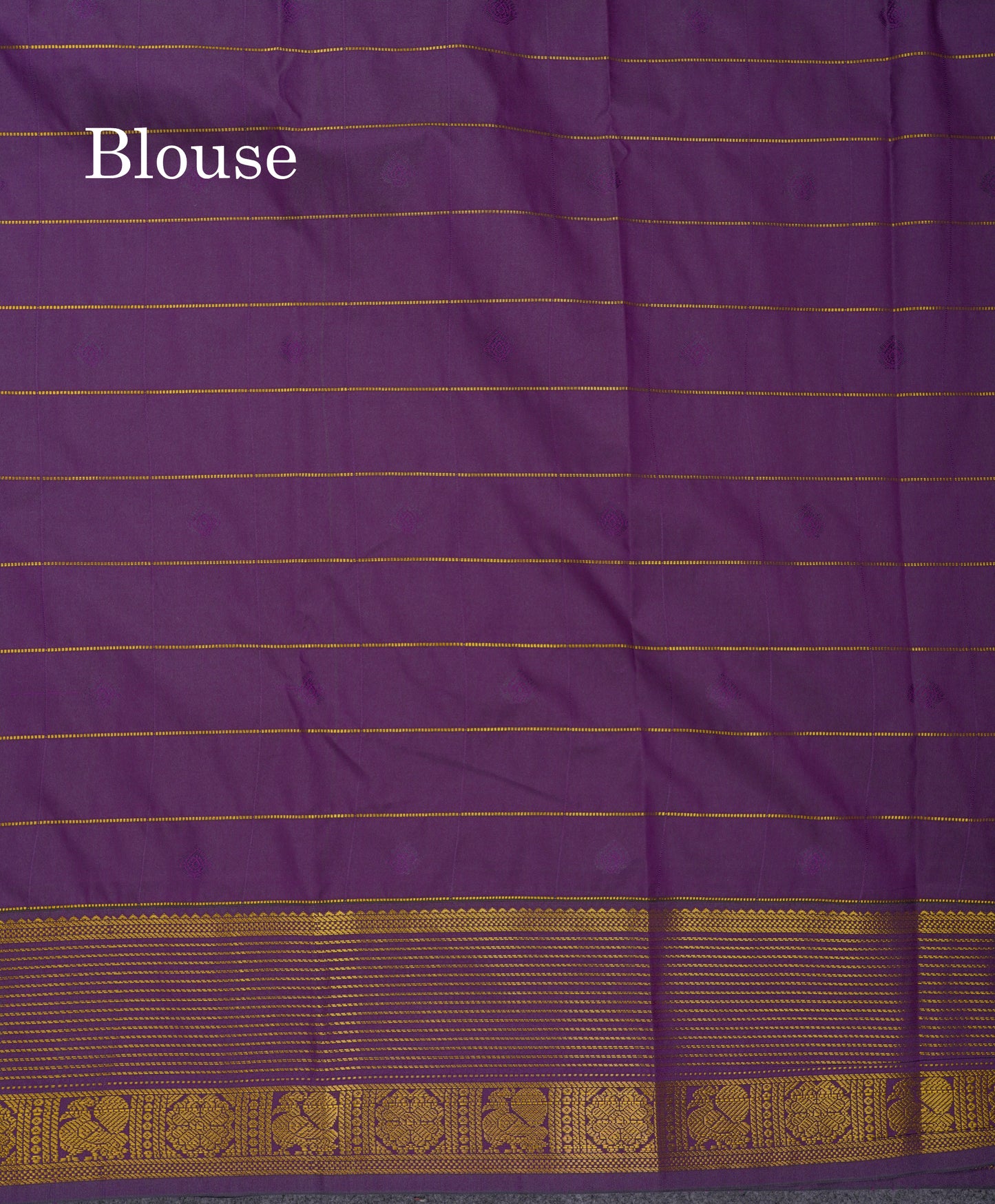 Beautiful Half White Zari Checks Semi Silk Saree With Contrast Dark Violet Border