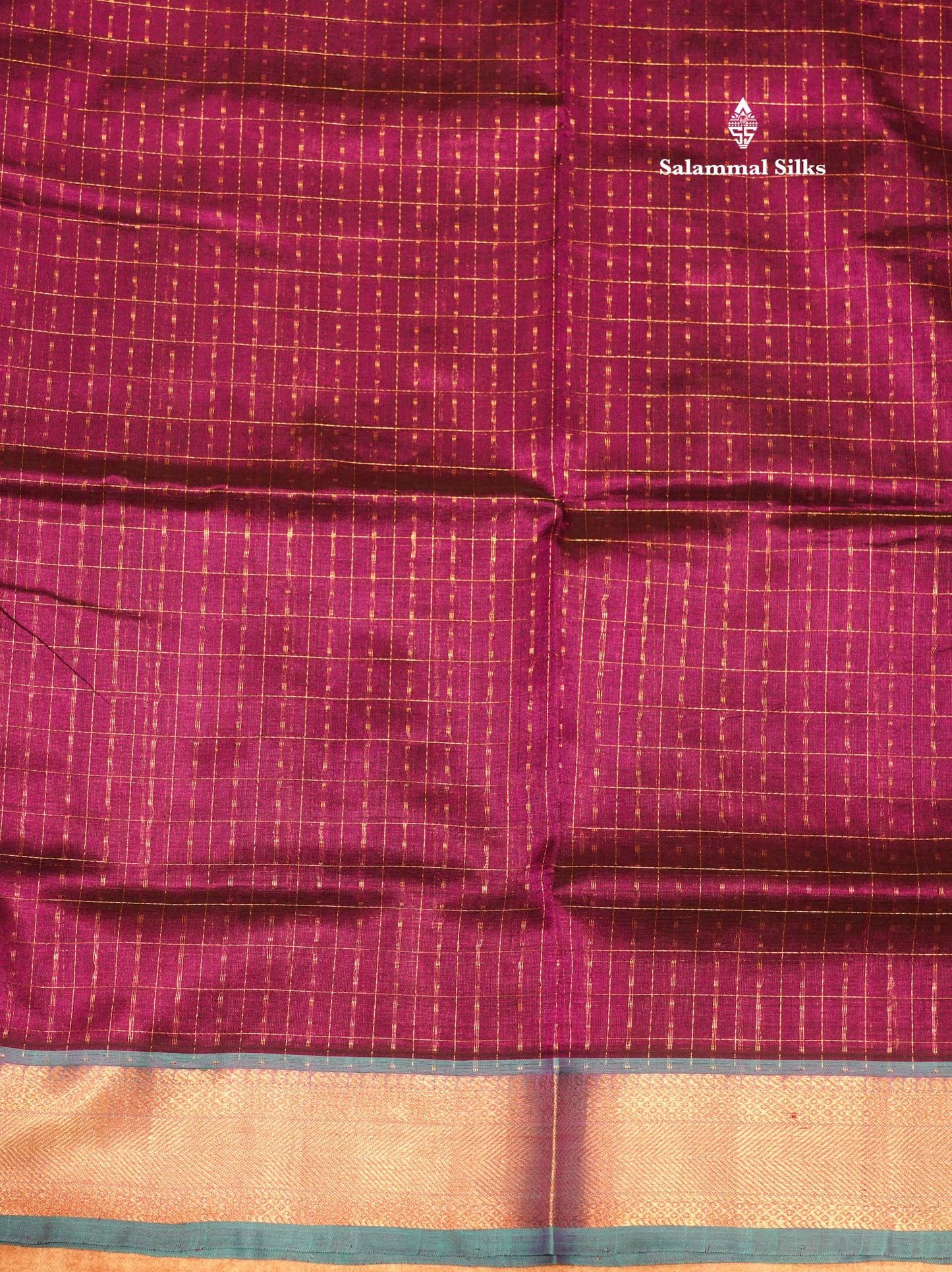 Lakshadeepam Violet Colour Pure Silk Cotton Saree With Contrast Parrot Green Border