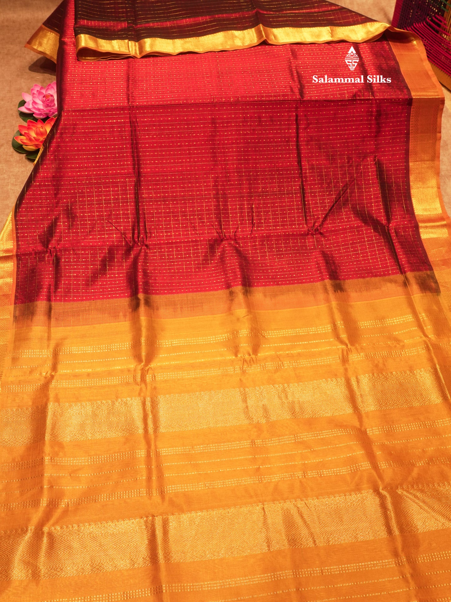 Lakshadeepam Violet Colour Pure Silk Cotton Saree With Contrast Parrot Green Border