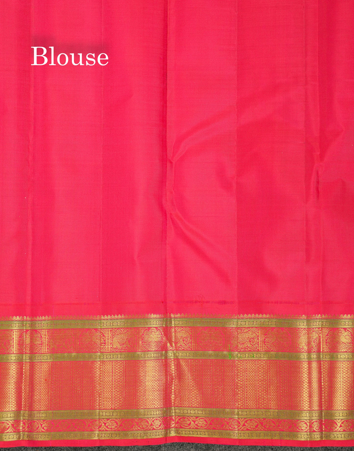 Beautiful Korvai Half White Checks Pure Kanjivaram Silk Saree With Contrast Pinkish Red Traditional Border