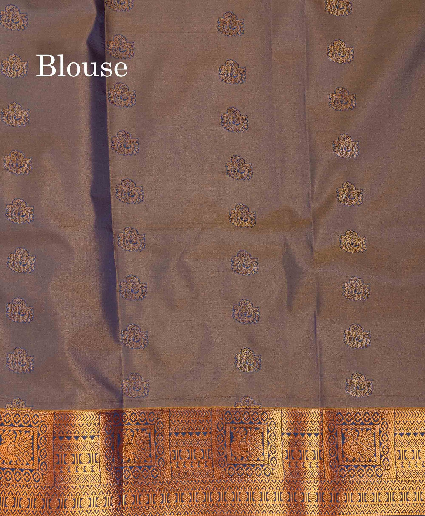 Beautiful Light Blue Semi Silk Saree With Contrast Peacock Blue Traditional Border