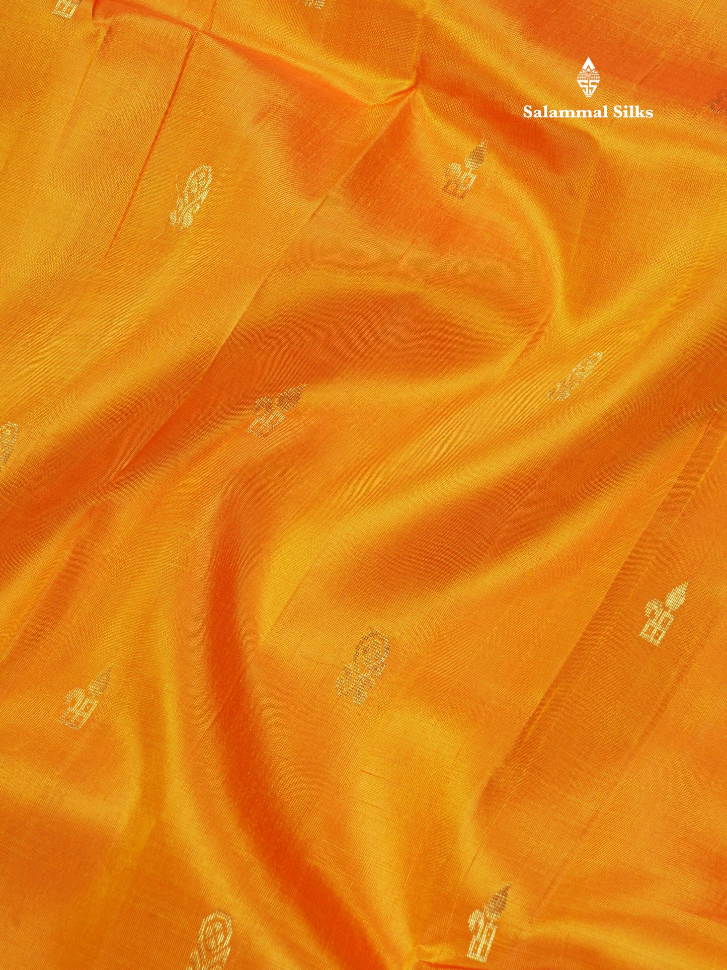 Mango Yellow Pure Kanjivaram Silk Saree With One Side Contrast Green Border