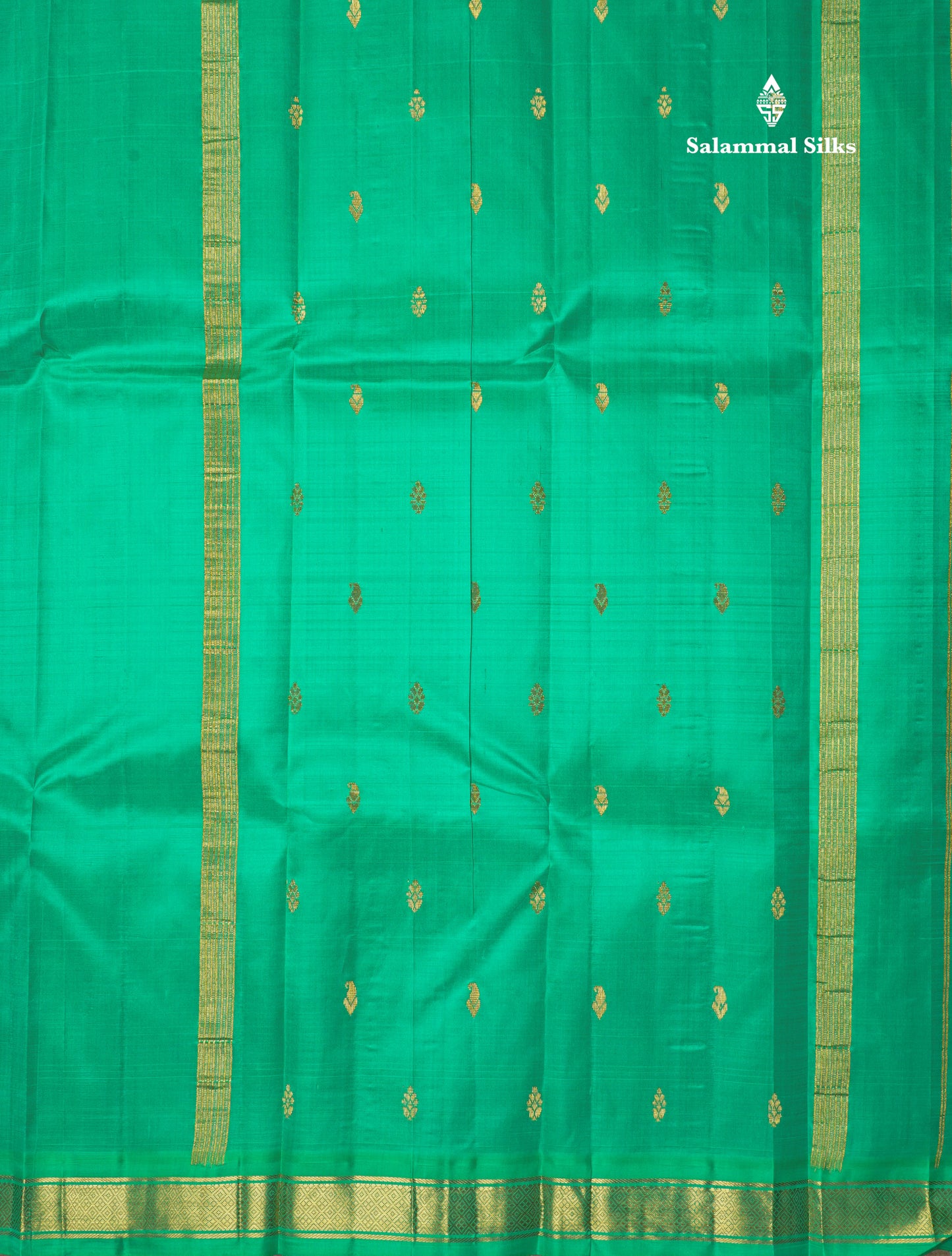 Blueish Grey Pure Kanjivaram Silk Saree With Small One Side Contrast Rexona Border