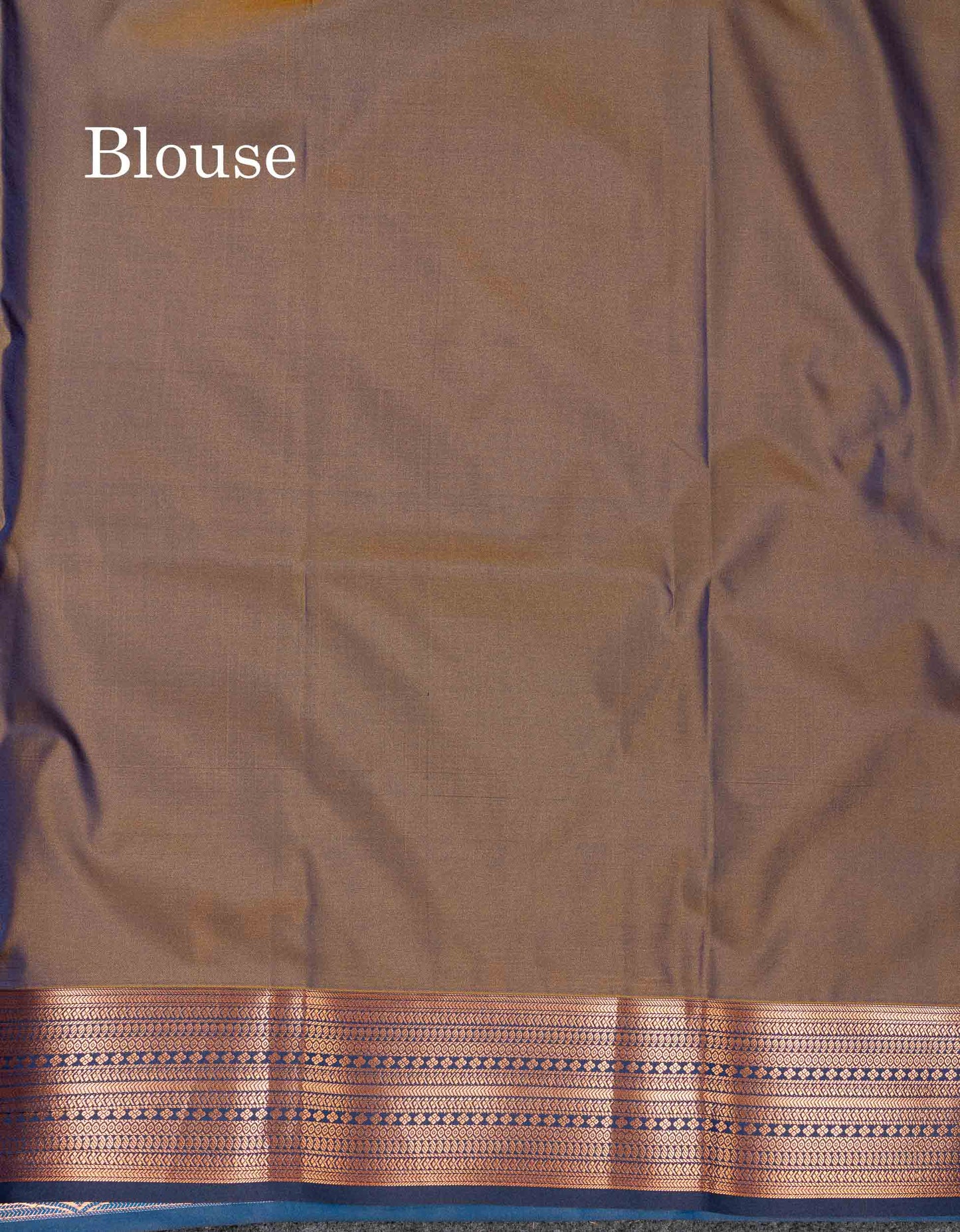Beautiful Pastel Blue Zari Butta Semi Silk Saree With Contrast Dual Tone Navy Blue Blouse