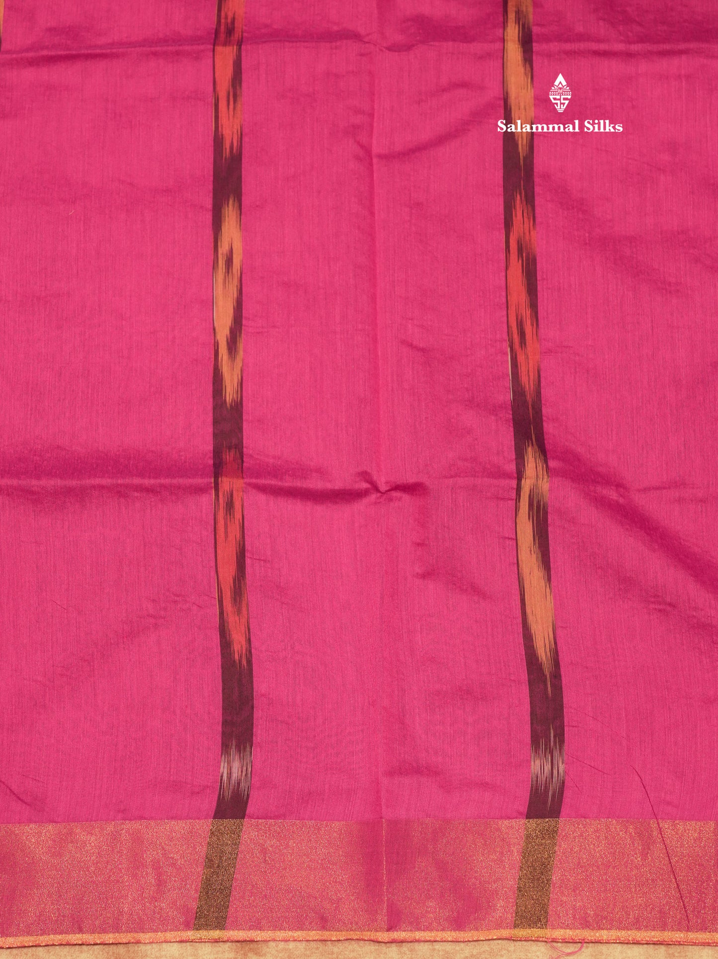Blue Colour Pochampalli Cotton Saree With Tissue Border