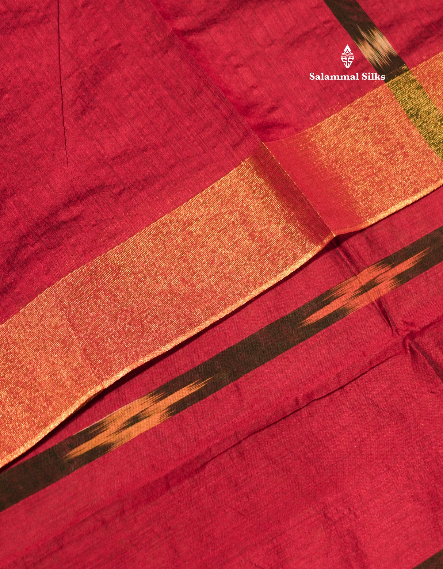 Blue Colour Pochampalli Cotton Saree With Tissue Border