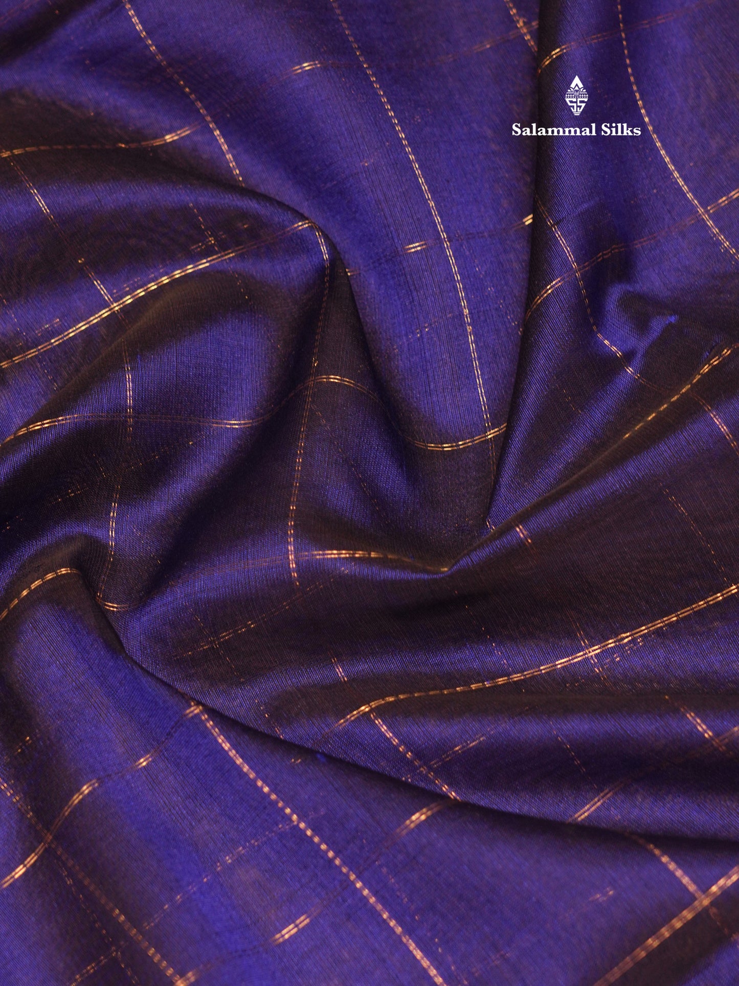 Royal Blue Colour Pure Silk Cotton Saree With Contrast Yellow Border