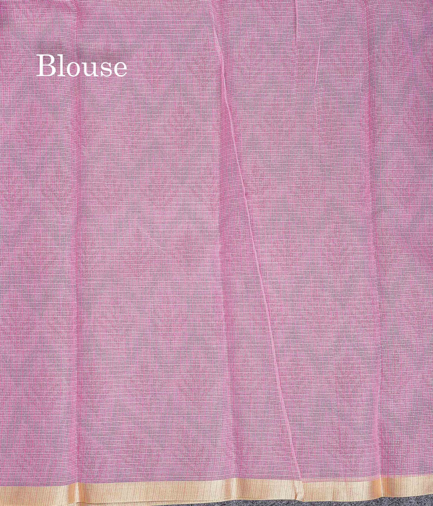 Kota Cotton Fancy Saree - Light Pink Colour Body With Small Ribbon Border