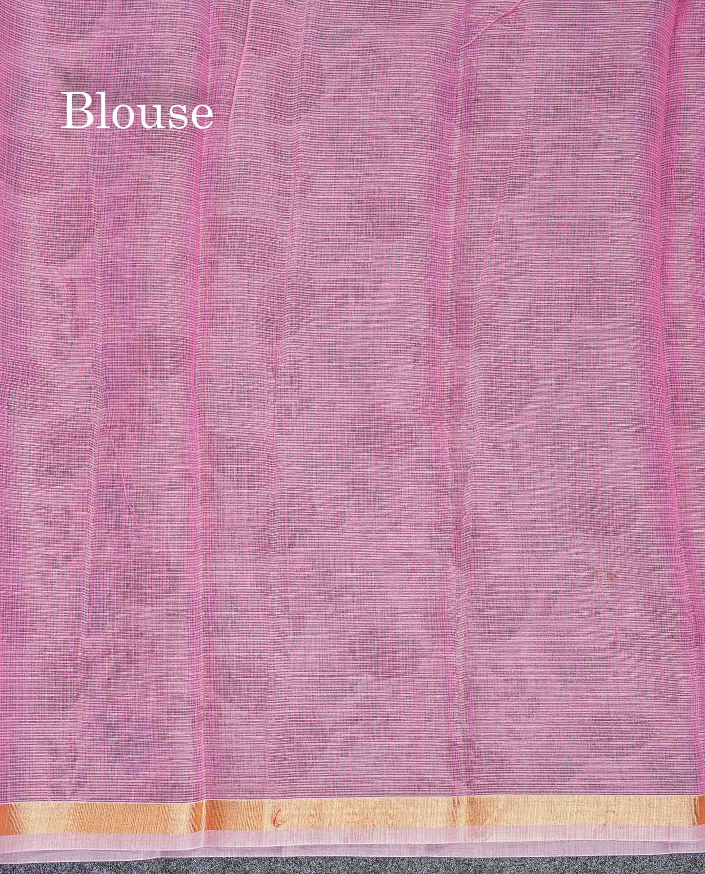 Kota Cotton Fancy Saree - Sky Blue Colour Body With Small Ribbon Border