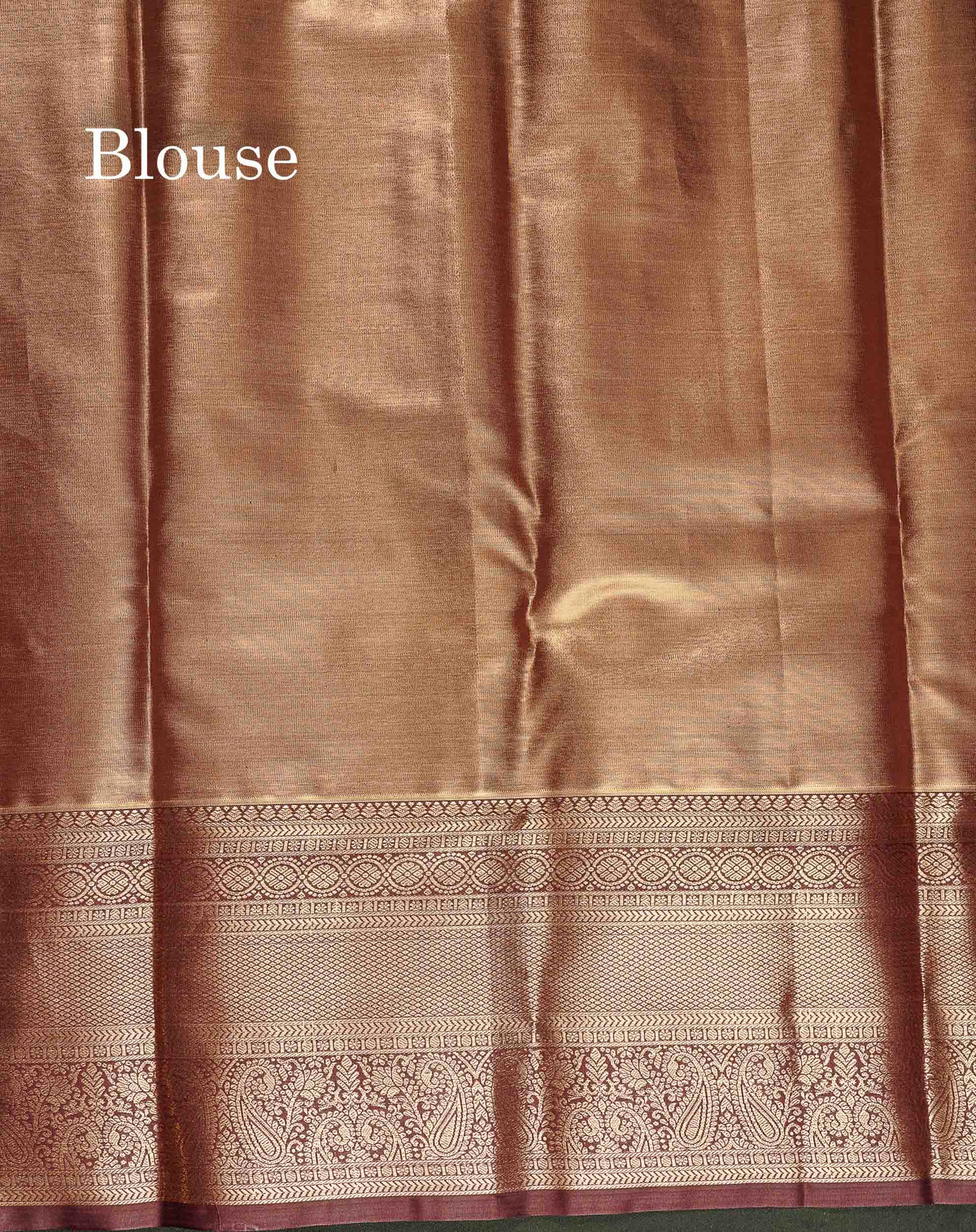 Tissue Bridal Semi Silk Saree - Beige Colour Body With Contrast Dark Brown Border