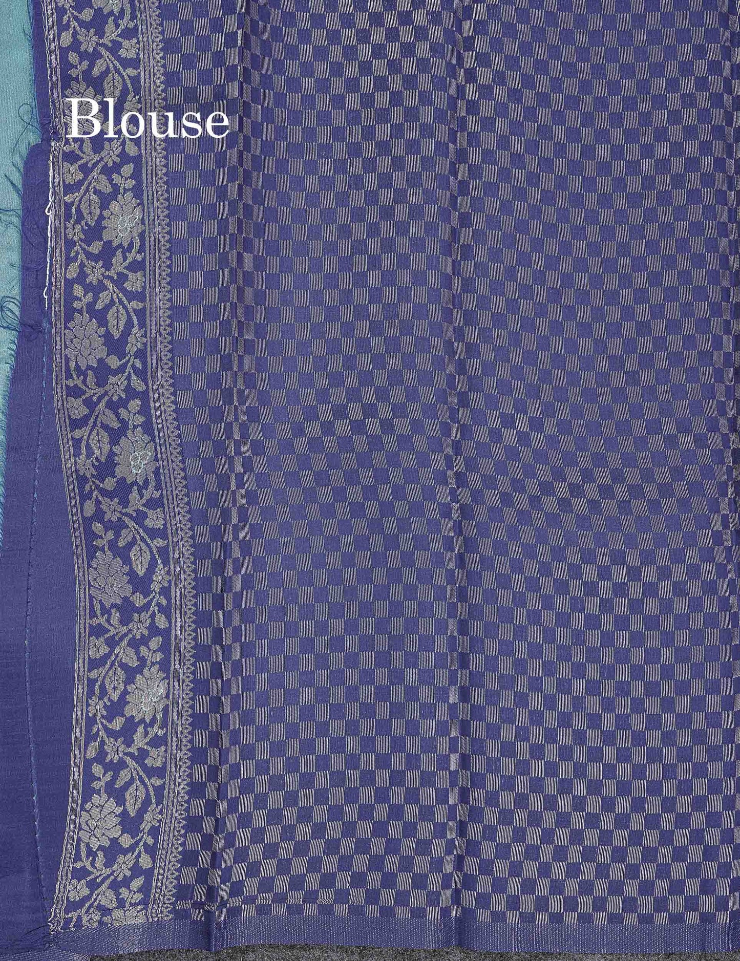 Semi Silk Saree - Red Colour Body With Contrast Blue Fancy Border