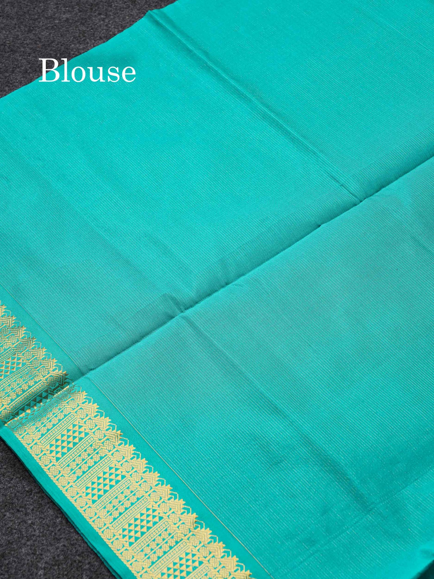 Beautiful Dual Tone Blue Vaira Oosi Lines Semi Silk Cotton Saree With Contrast Parrot Green Blouse