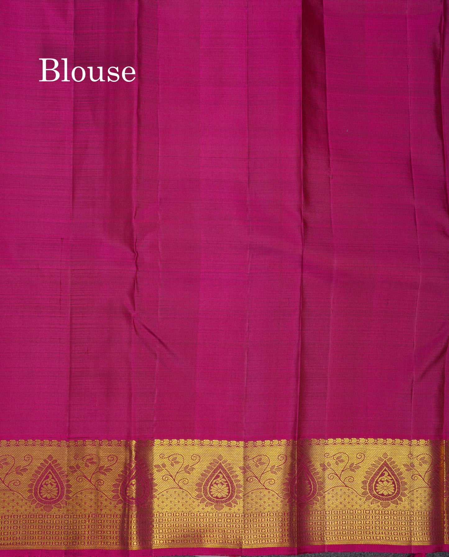 Beautiful Dual Tone Violet Pure Kanjivaram Silk Saree With Contrast Pink Traditional Border