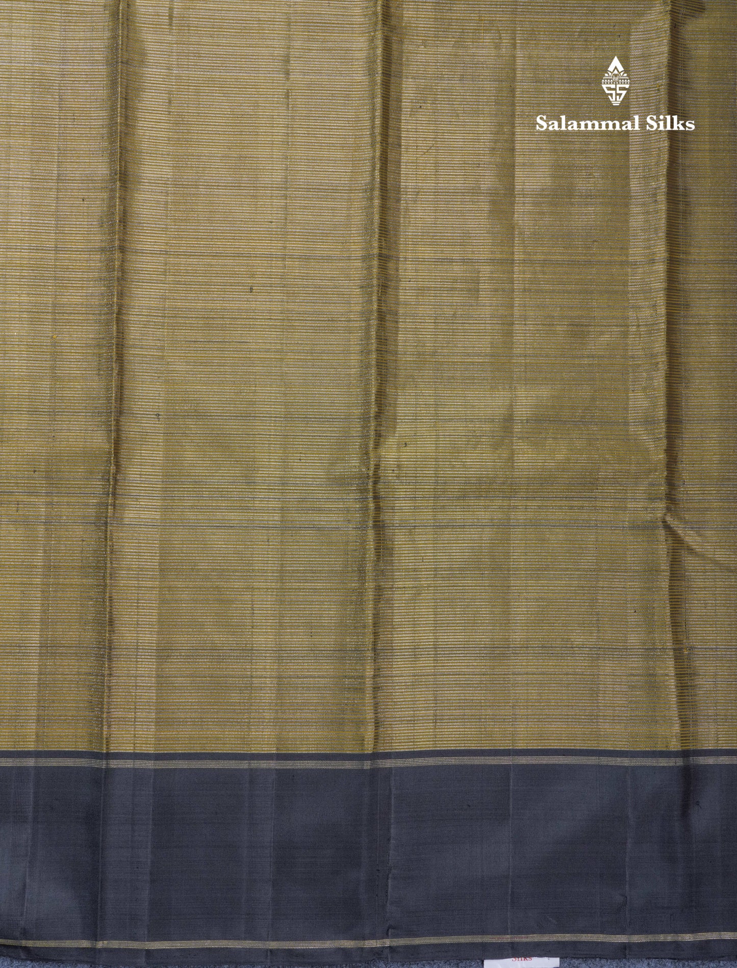 Olive Green Tissue Pure Kanjivaram Silk Saree With Contrast Black Rettapet Border