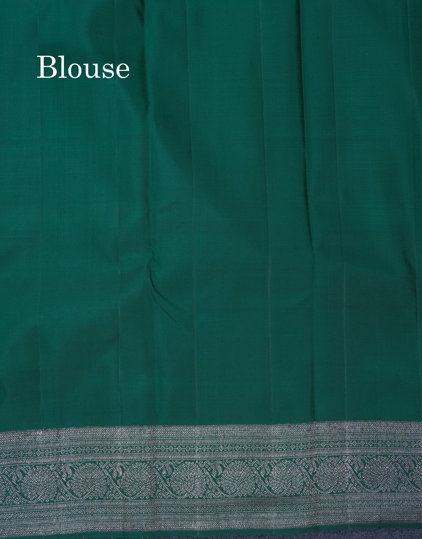Bottle Green Fancy Pure Kanjivaram Silk Saree With Self Border