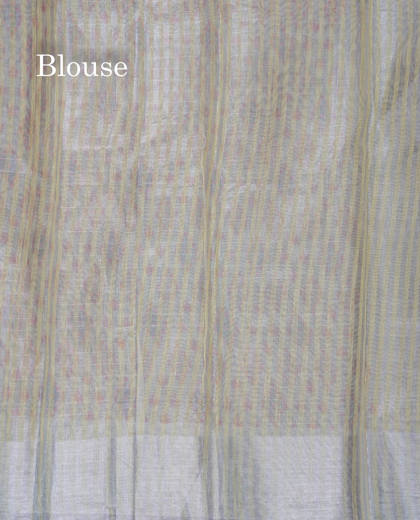 Light Yellow Tissue Kota Cotton Printed Saree With Tissue Border