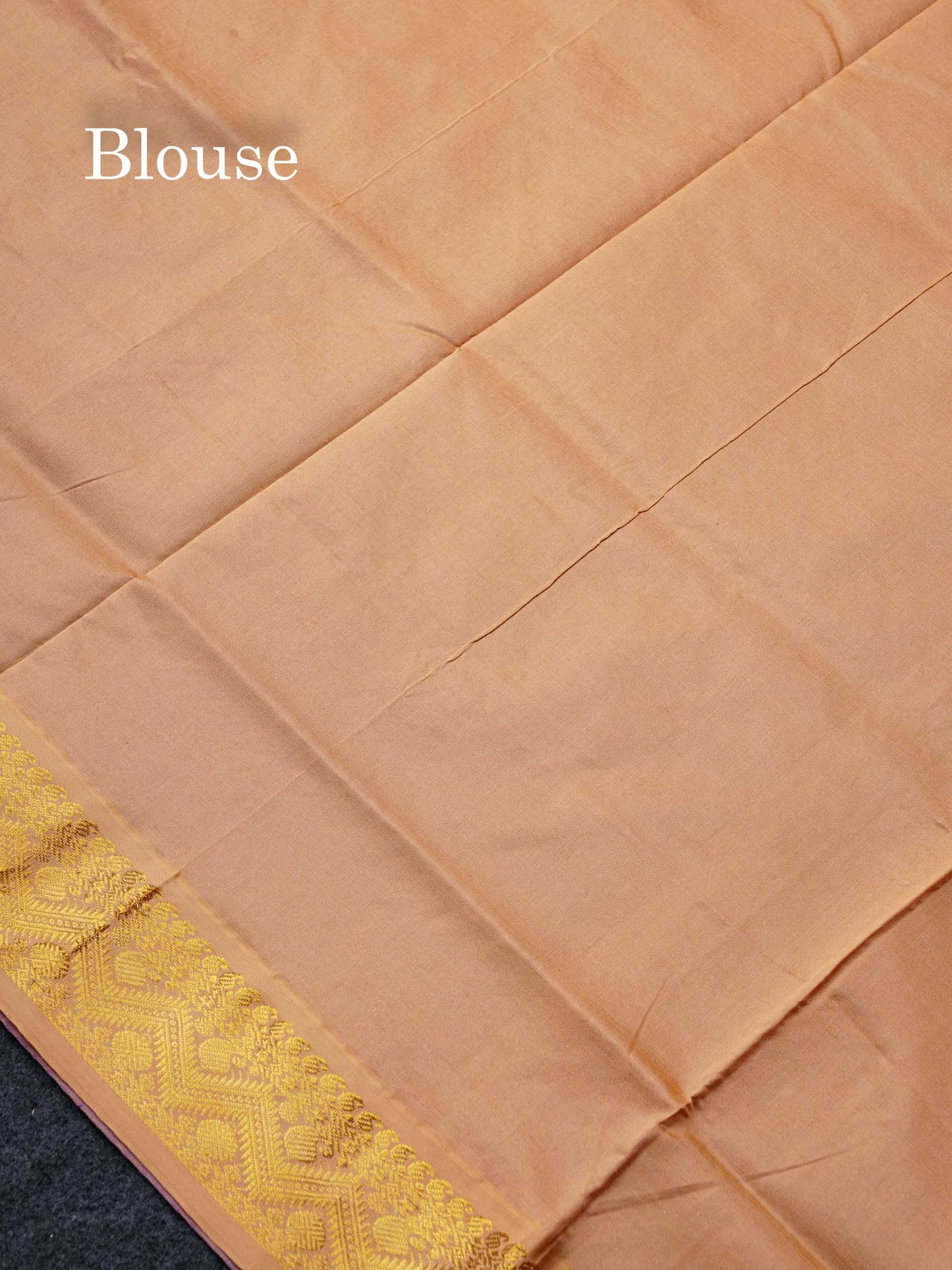 Beautiful Purple Plain Semi Silk Cotton Saree With Contrast Dark Sandal Blouse