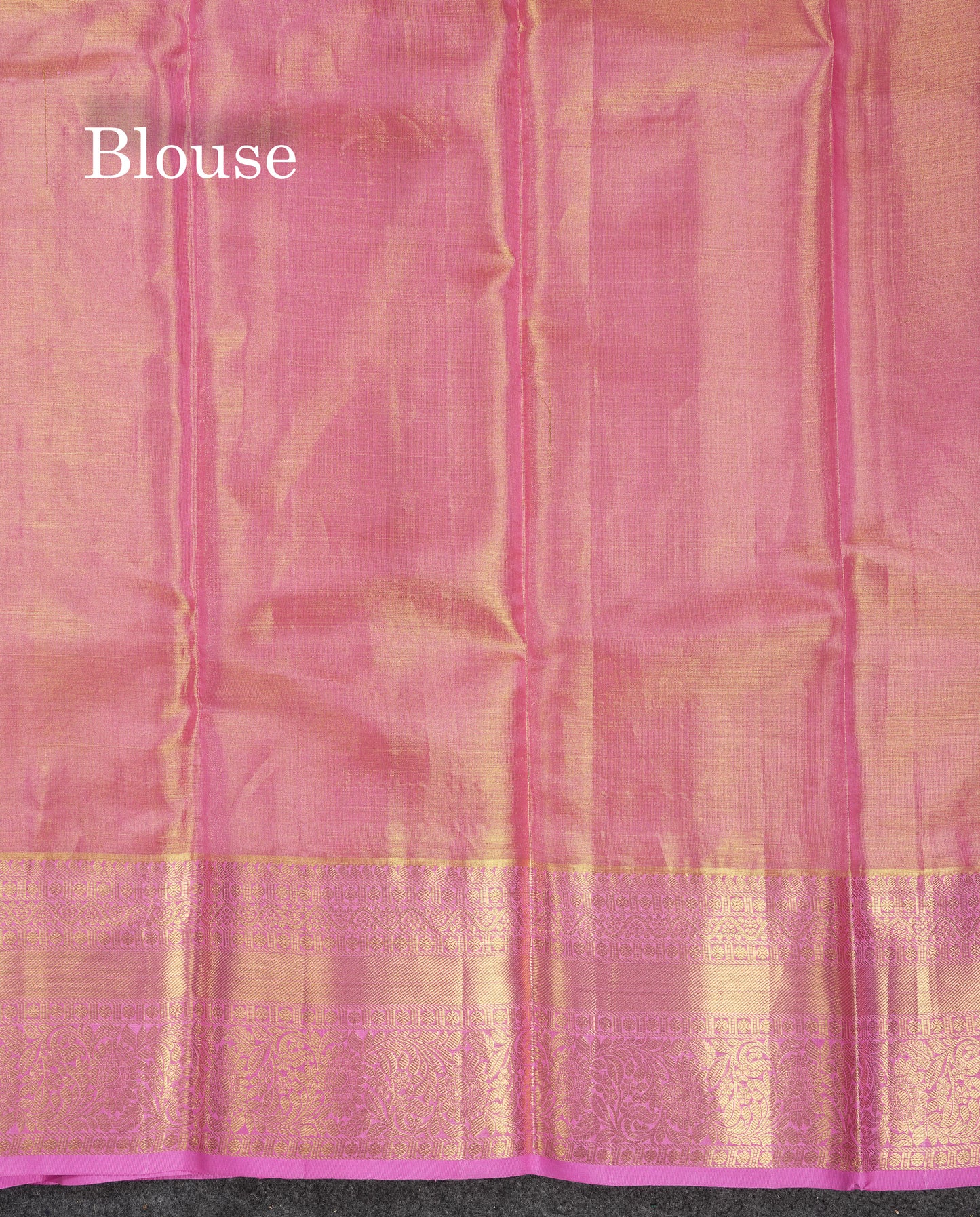Beautiful Gold Tissue Bridal Pure Kanjivaram Silk Saree With Contrast Lavender Traditional Border
