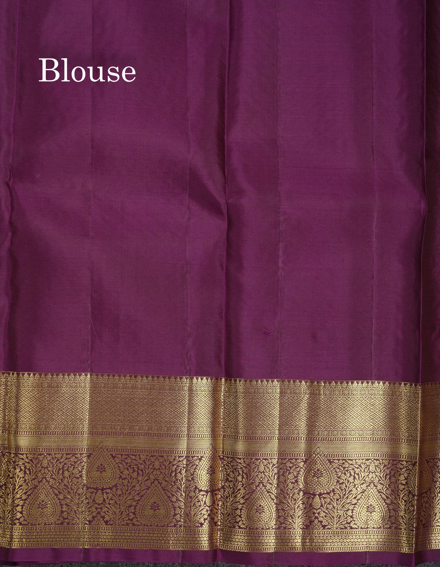 Beautiful Grey Bridal Pure Kanjivaram Silk Saree With Contrast Dark Purple Traditional Border