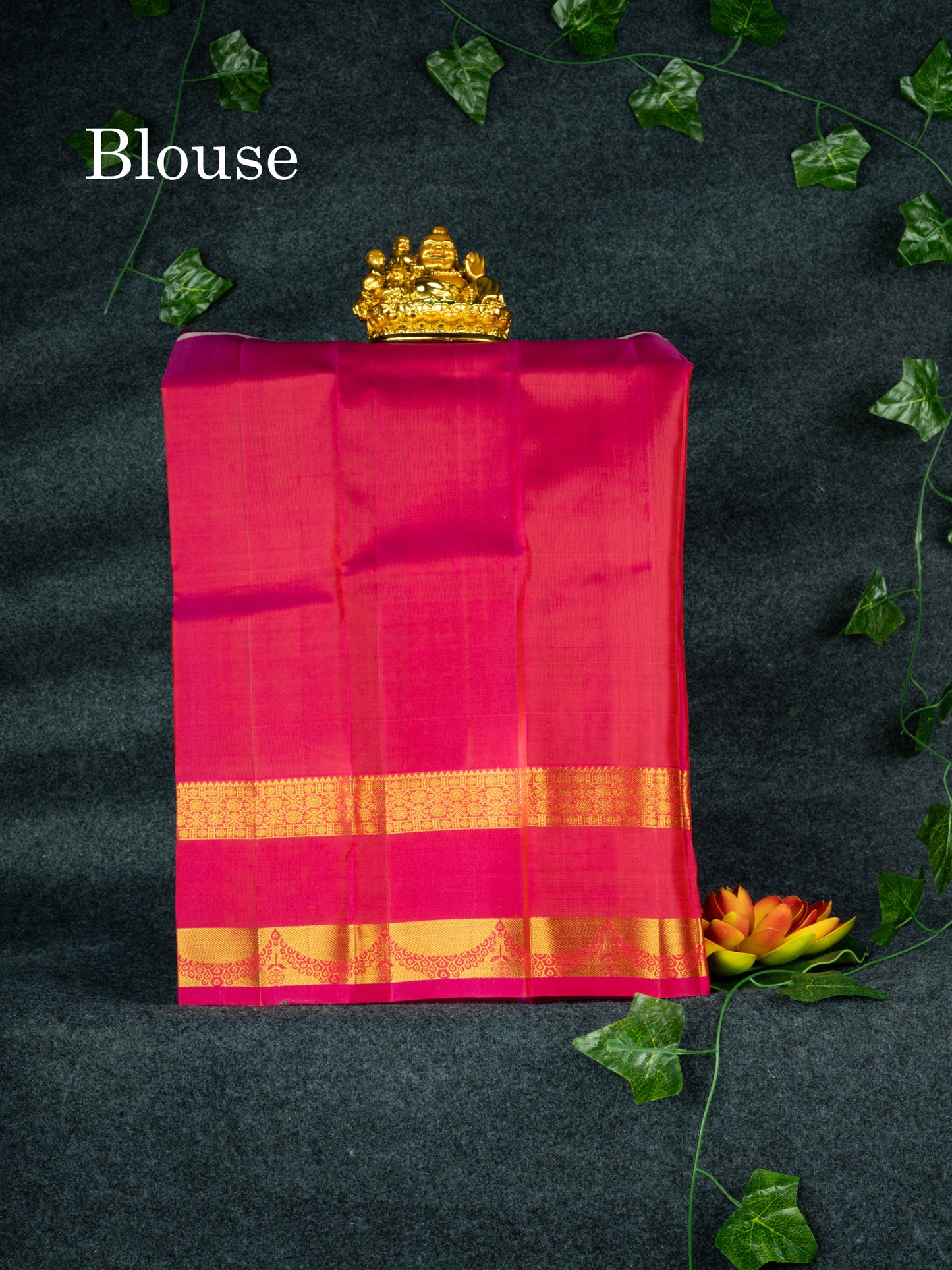 Pure Silk Pattu Pavadai (Green) With Pink Blouse 18"