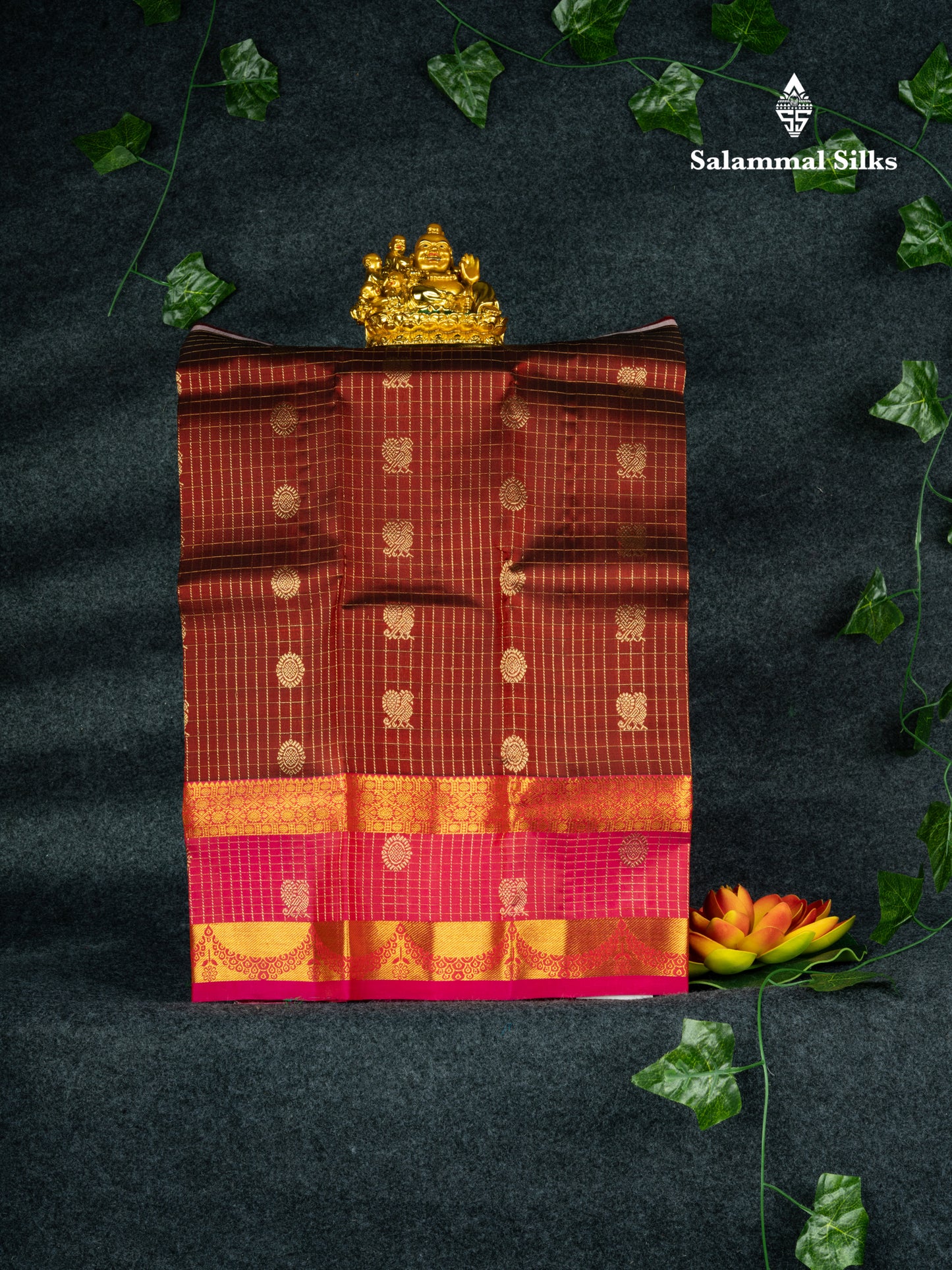 Pure Silk Pattu Pavadai (Green) With Pink Blouse 18"