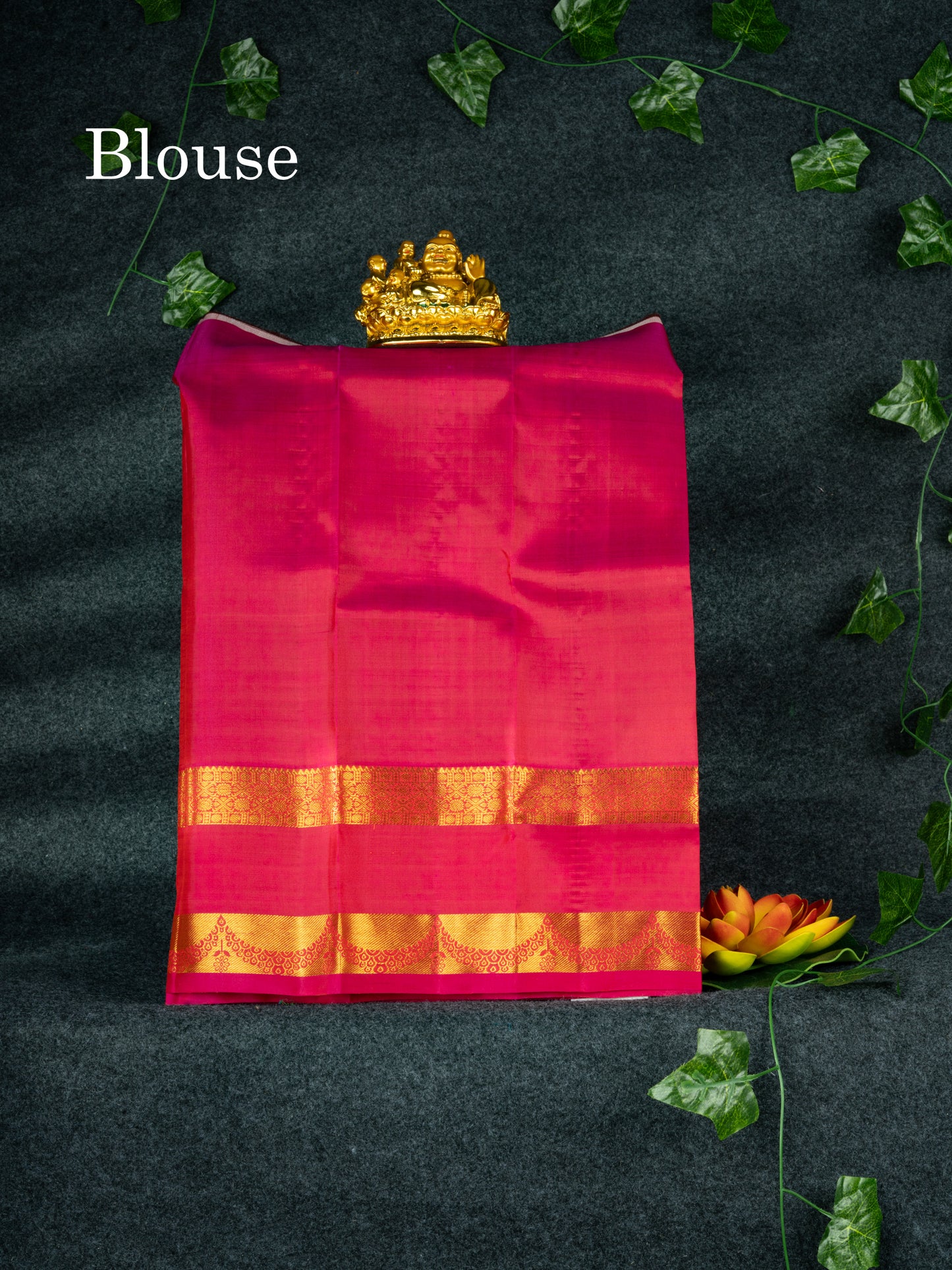 Pure Silk Pattu Pavadai (Green) With Pink Blouse 18"