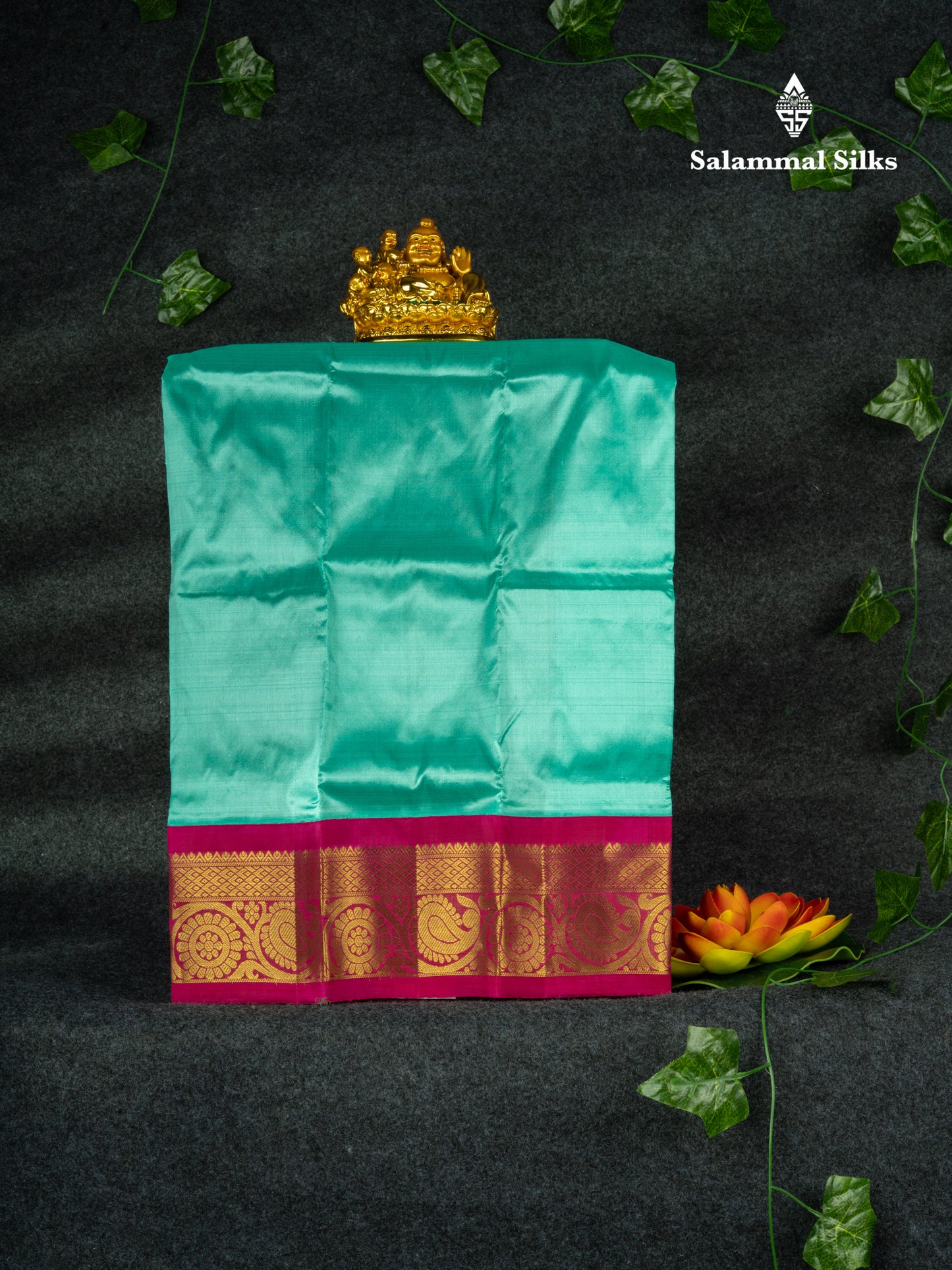 Pure Silk Pattu Pavadai Plain (Mango Yellow) With Magenta Pink Blouse 18"