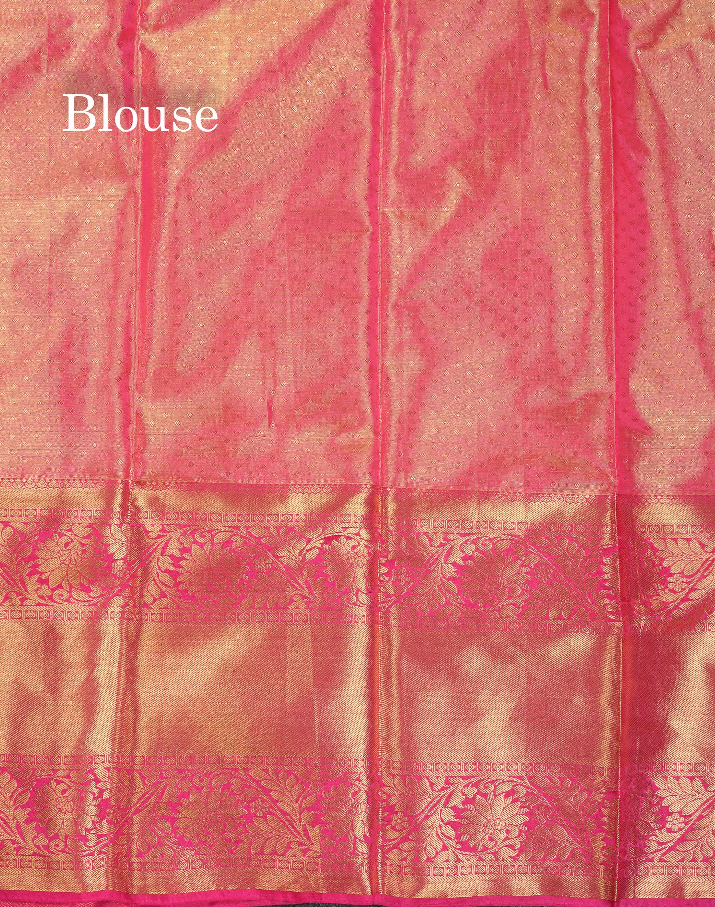 Beautiful Dual Tone Pinkish Peach Tissue Bridal Pure Kanjivaram Silk Saree With Contrast Pink Traditional Evening Morning Border