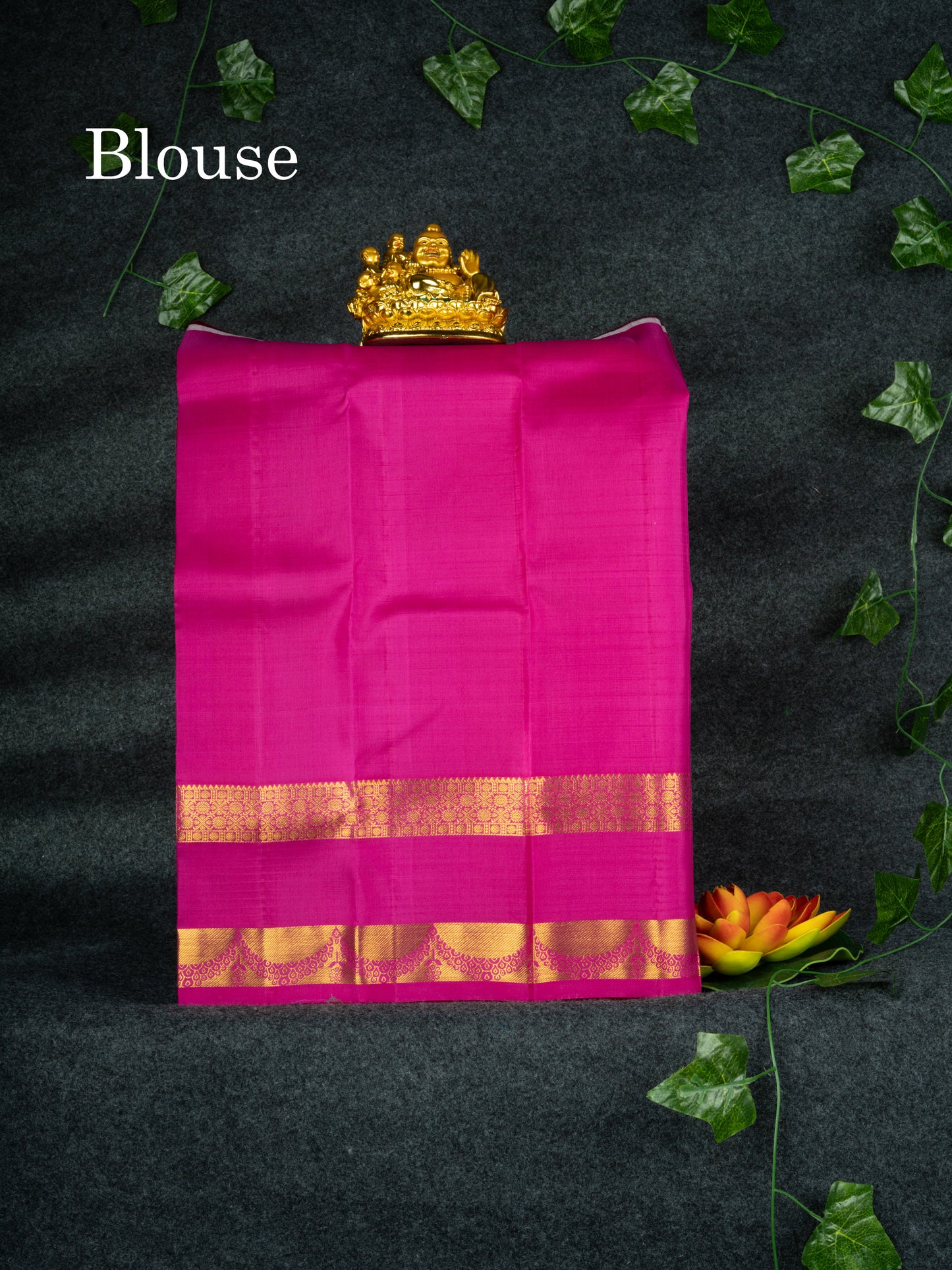Pure Silk Pattu Pavadai (Green) With Pink Blouse 18"
