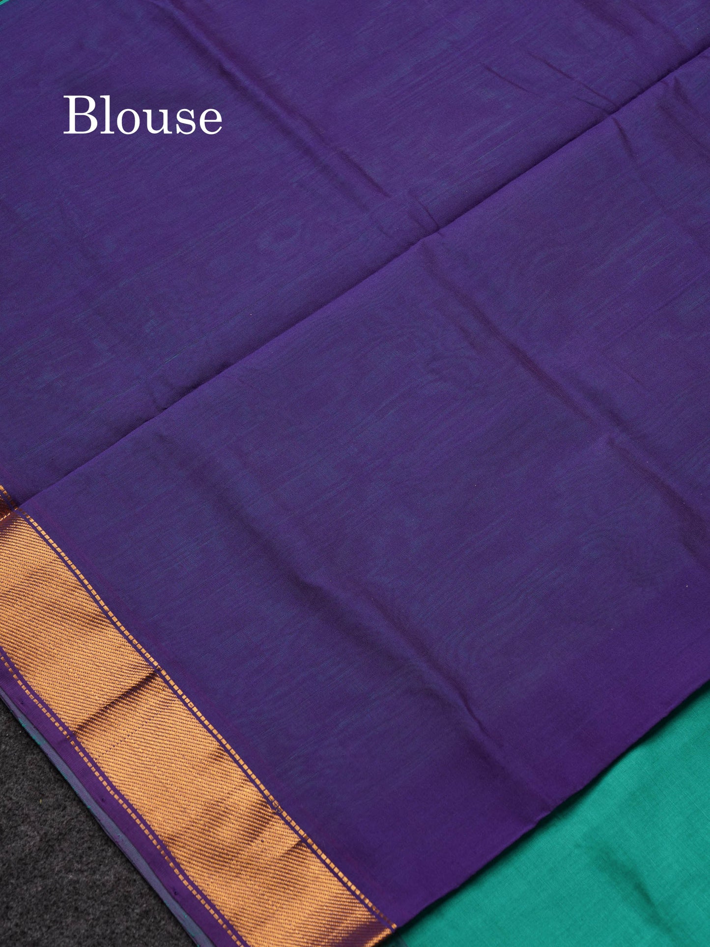 Beautiful Ramar Blue Semi Silk Cotton Saree With Contrast Violet Blouse