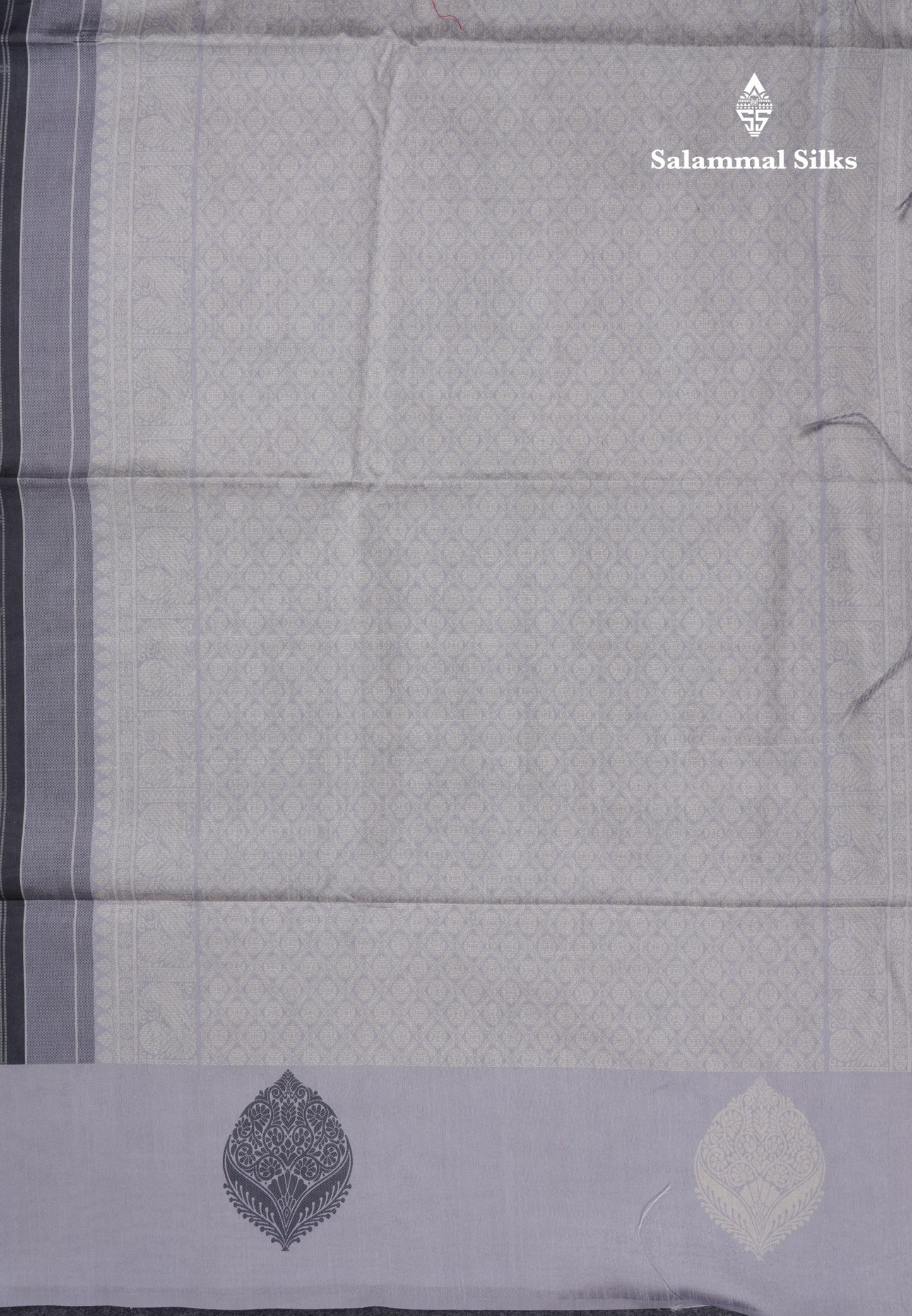 Rama Blue Checks With Butta Semi Tussar Saree With Contrast Sky Blue Fancy Border