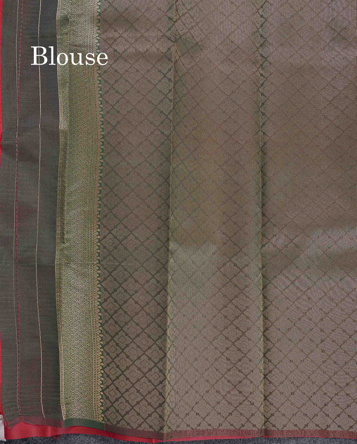 Semi Silk Saree - Magenta Colour Body With Contrast Sapphire Green Blouse