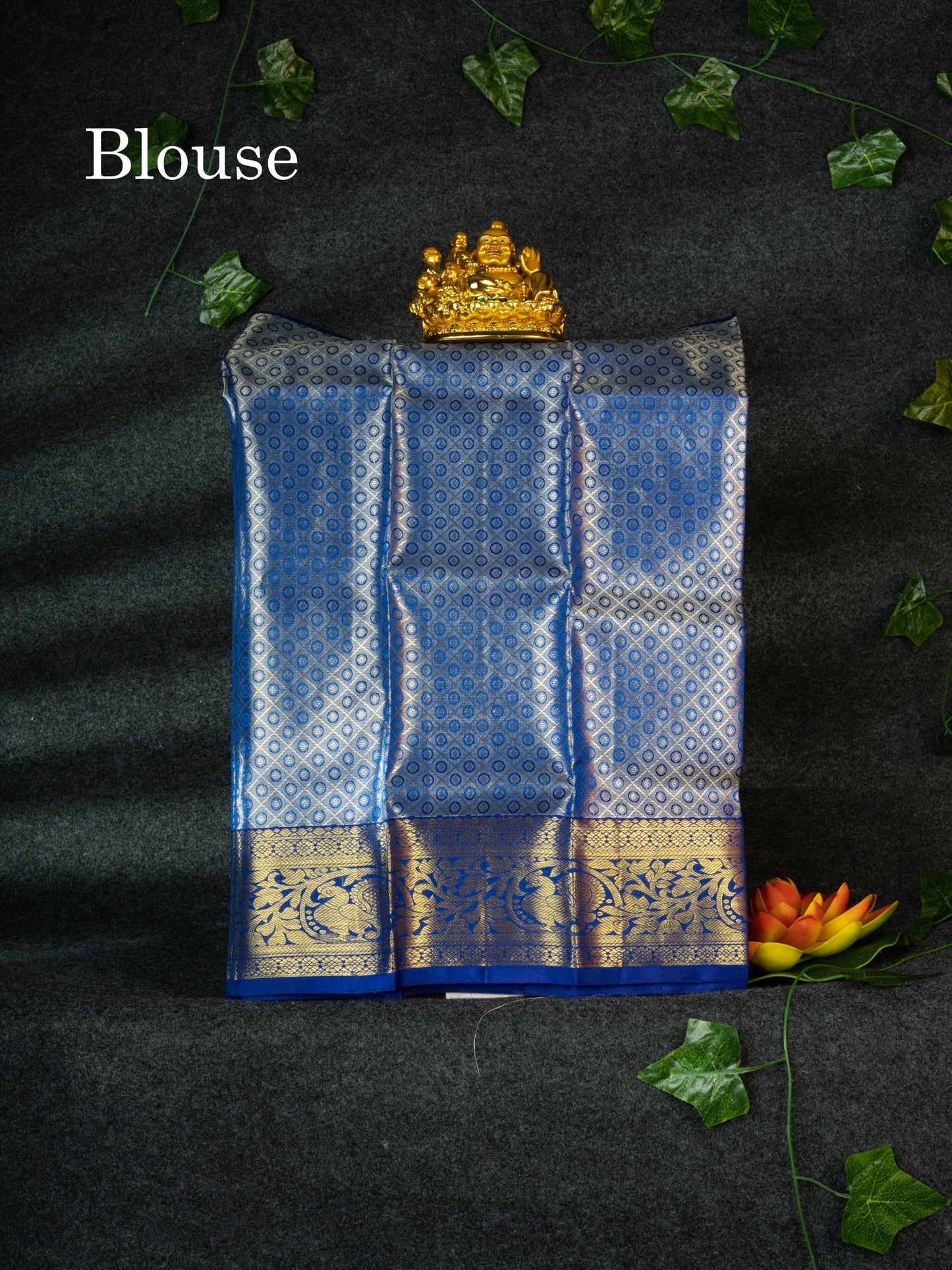 Pure Silk Pattu Pavadai (Lavender Tissue ) With Blue Blouse 18"