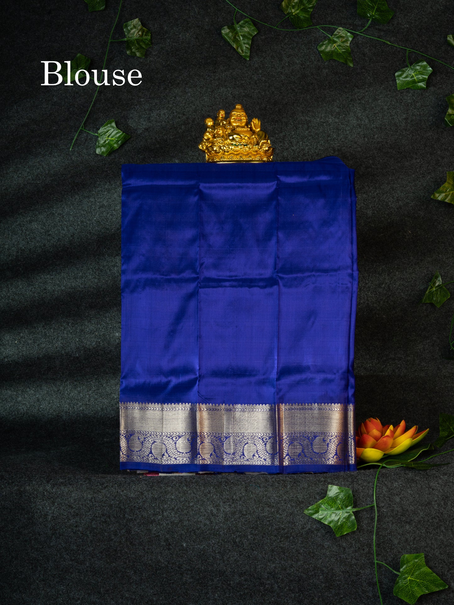Pure Silk Pattu Pavadai (Multi Colour Checks) With Blue Blouse 18"