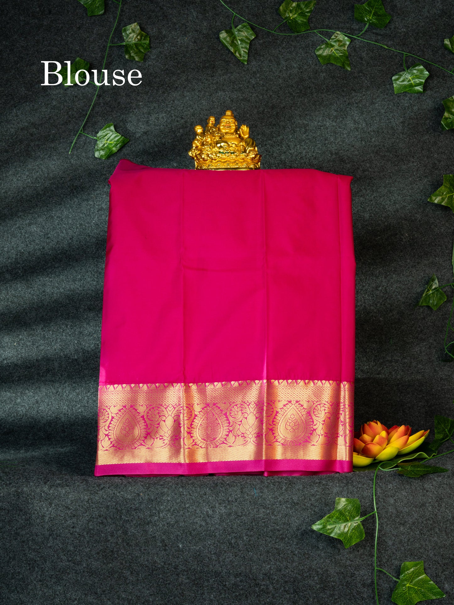 Semi Silk Pavadai ( Yellow ) With Pink Blouse 18"