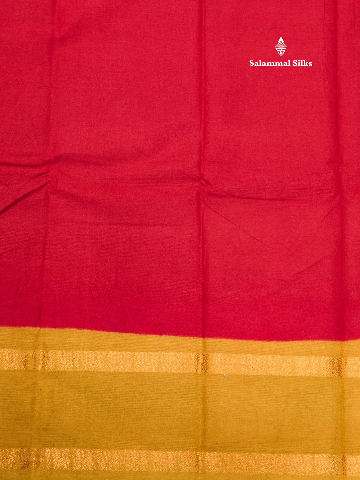 Reddish Pink Pure Sungudi Cotton Saree With Contrast Sapphire Green Gap Border
