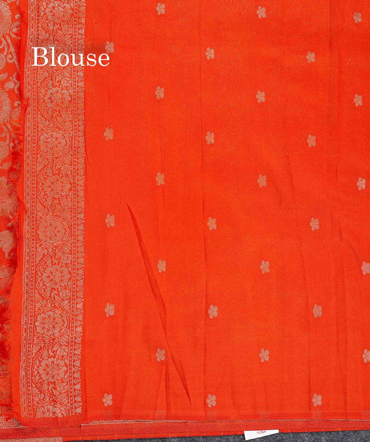 Semi Georgette Saree - Orange Colour Body With Fancy Border
