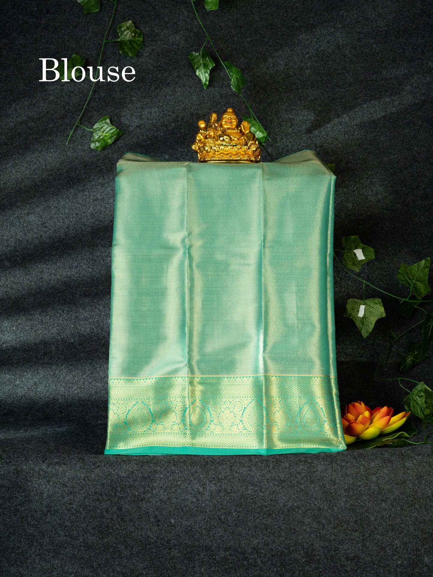 Semi Silk Pattu Pavadai (Light Pink Tissue) With Rexona Green Blouse 18"