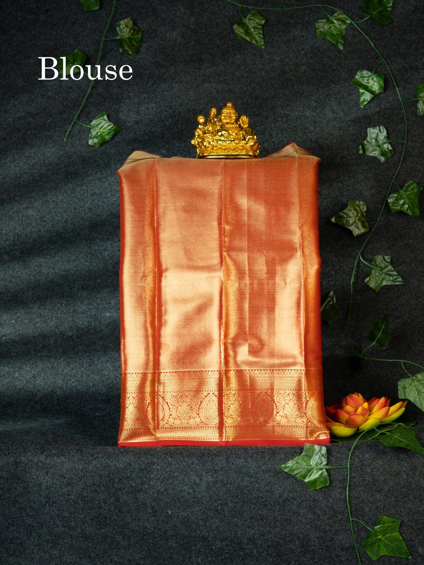 Semi Pattu Pavadai Tissue ( Lavender ) With Red Blouse 18"