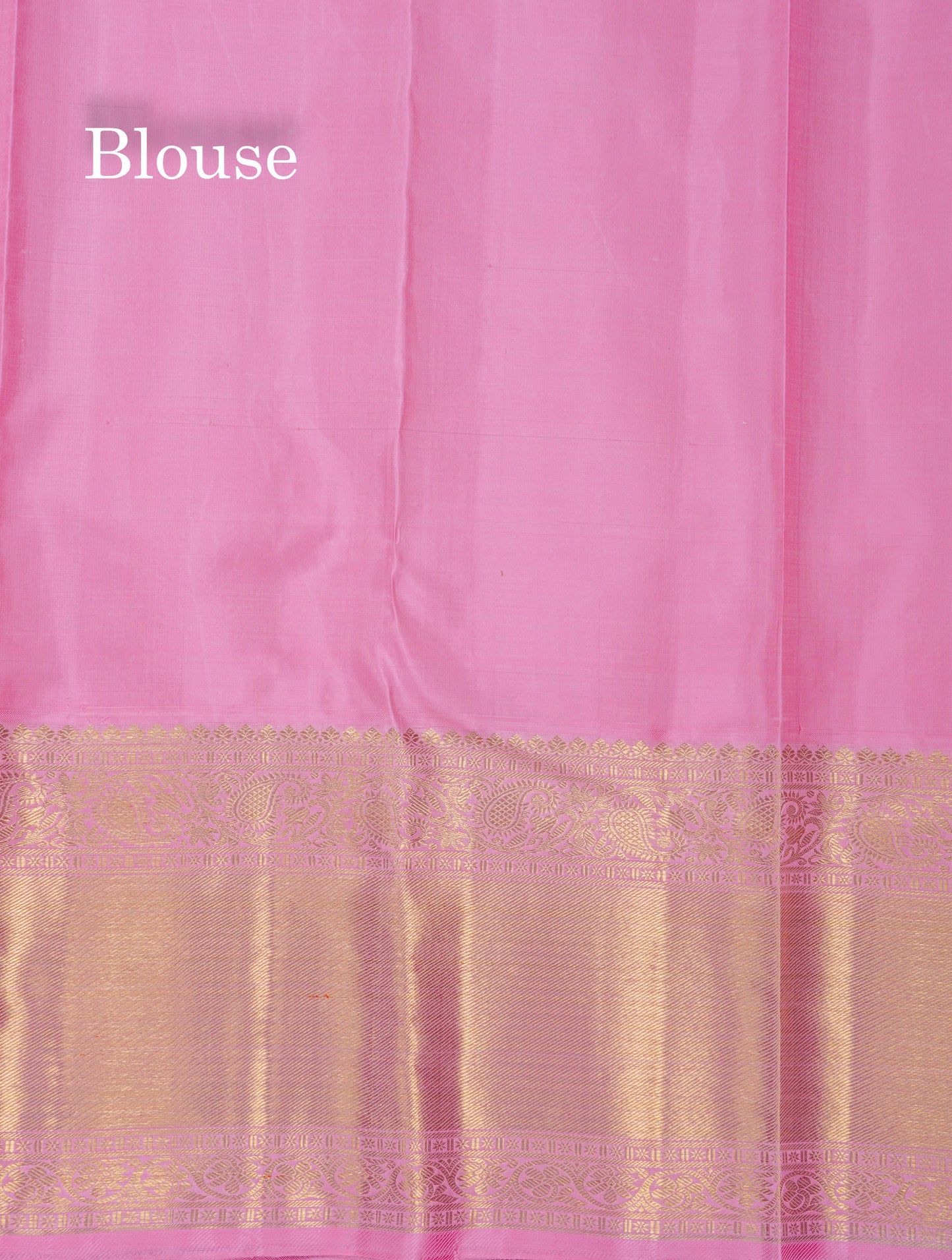 Sky Blue Pure Kanjivaram Silk Saree 3G Zari with Contrast Baby Pink Border