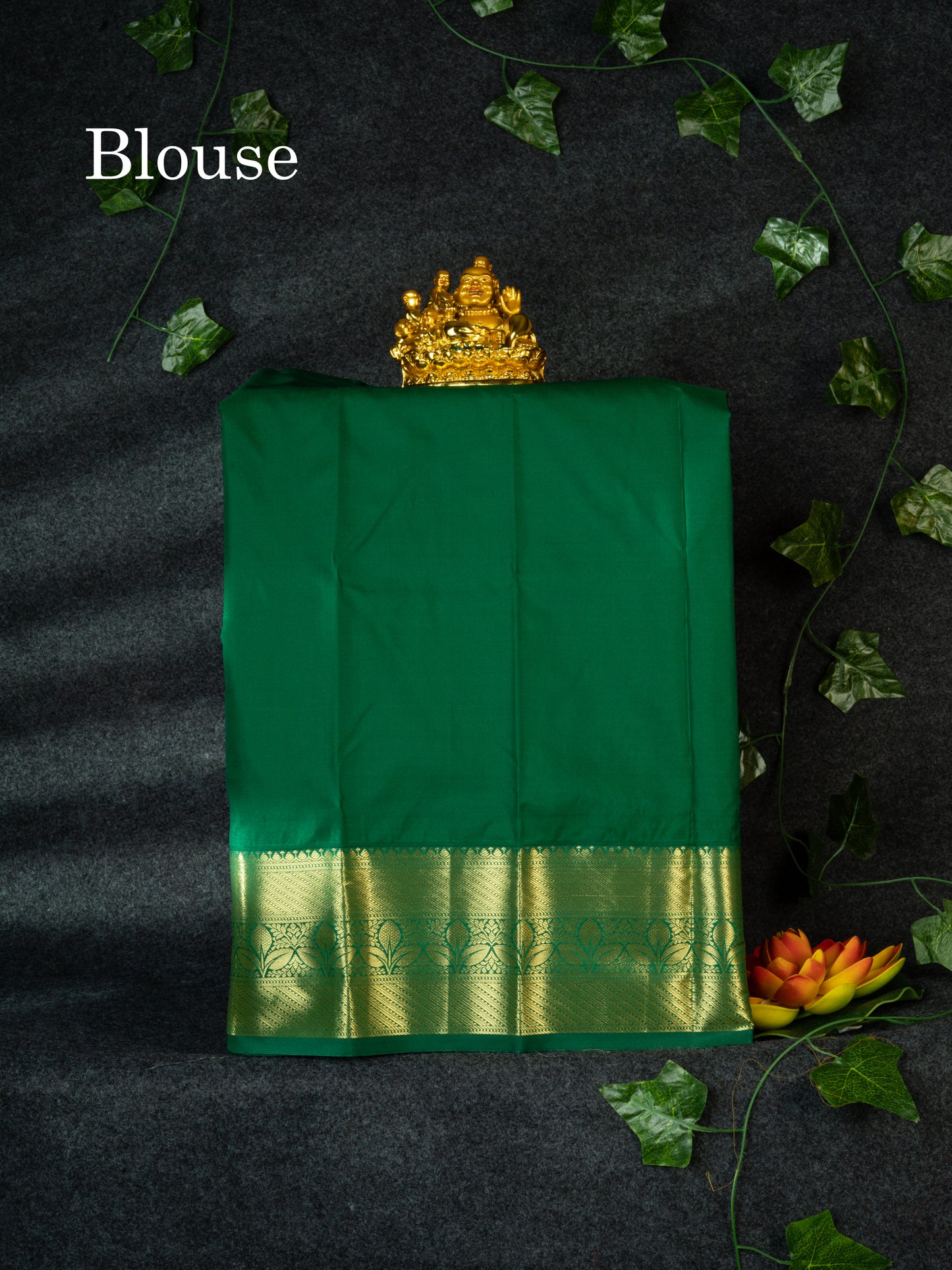 Semi Pattu Pavadai ( Light Pink ) With Bottle Green Blouse 18"