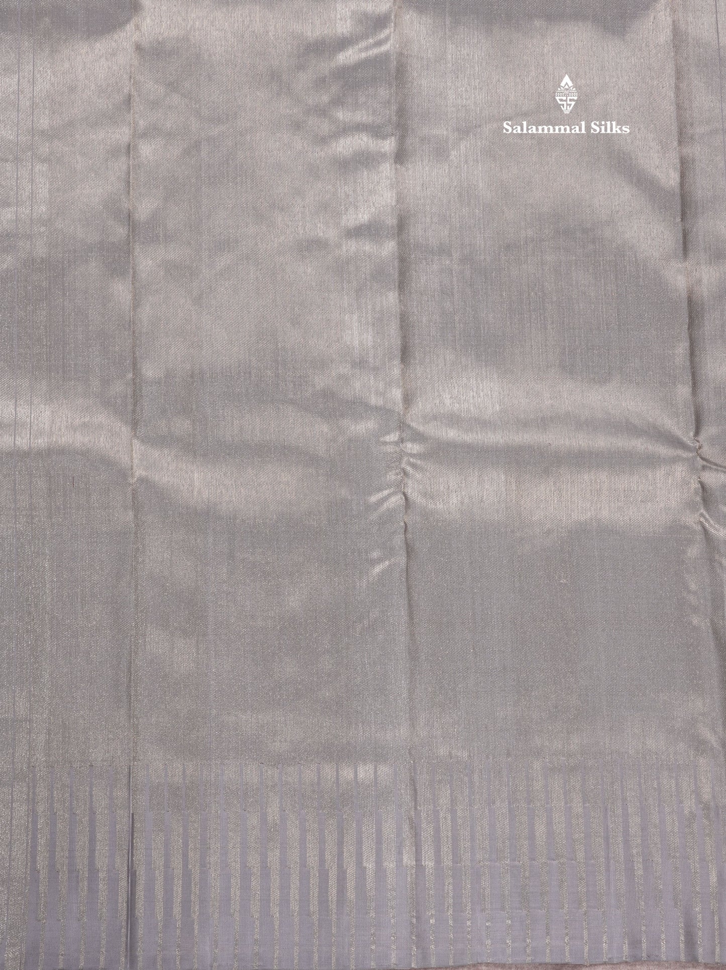Bluish Grey Colour 8 Kol Kanjivaram Pure Silk Saree With Gold Zari Border