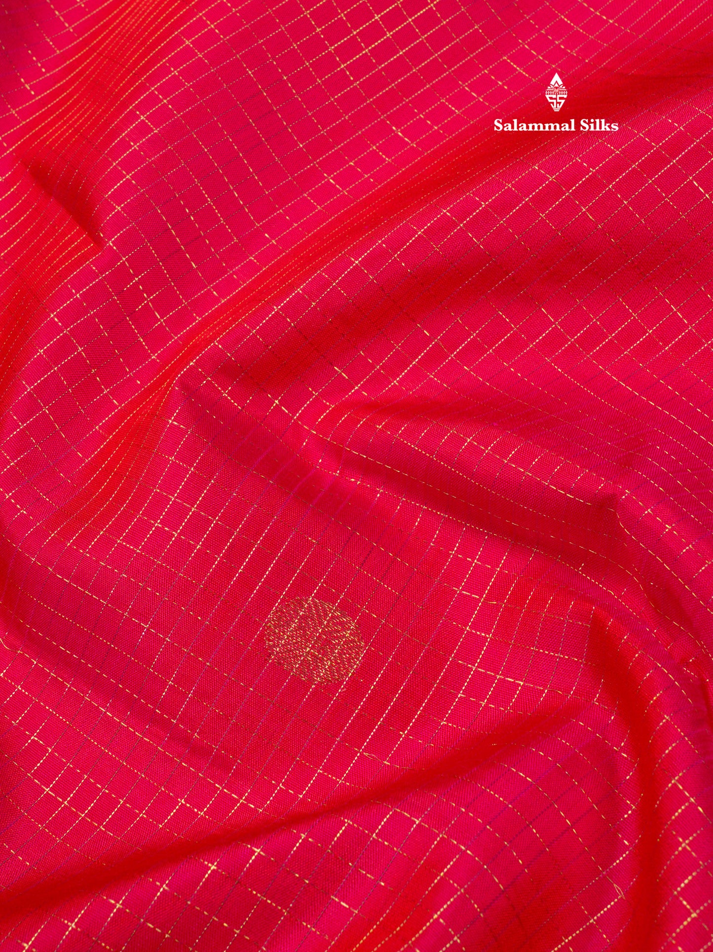 Kanjivaram Reddish Pink Pure Silk Saree With Contrast Violet Traditional Border