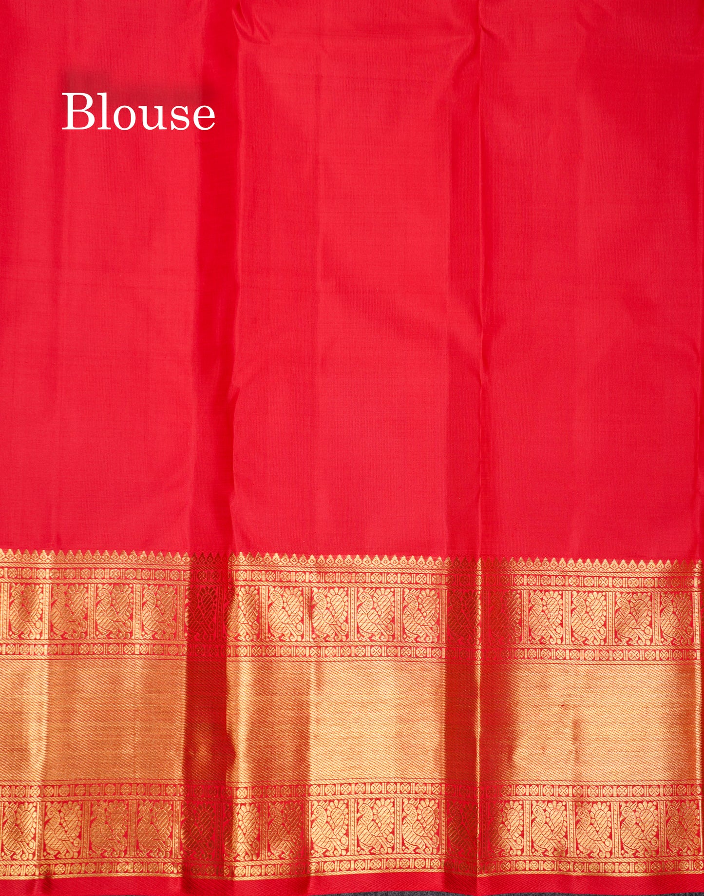 Beautiful Chilly Red Bridal 2G Pure Kanjivaram Silk Saree With Traditional Evening Morning Border