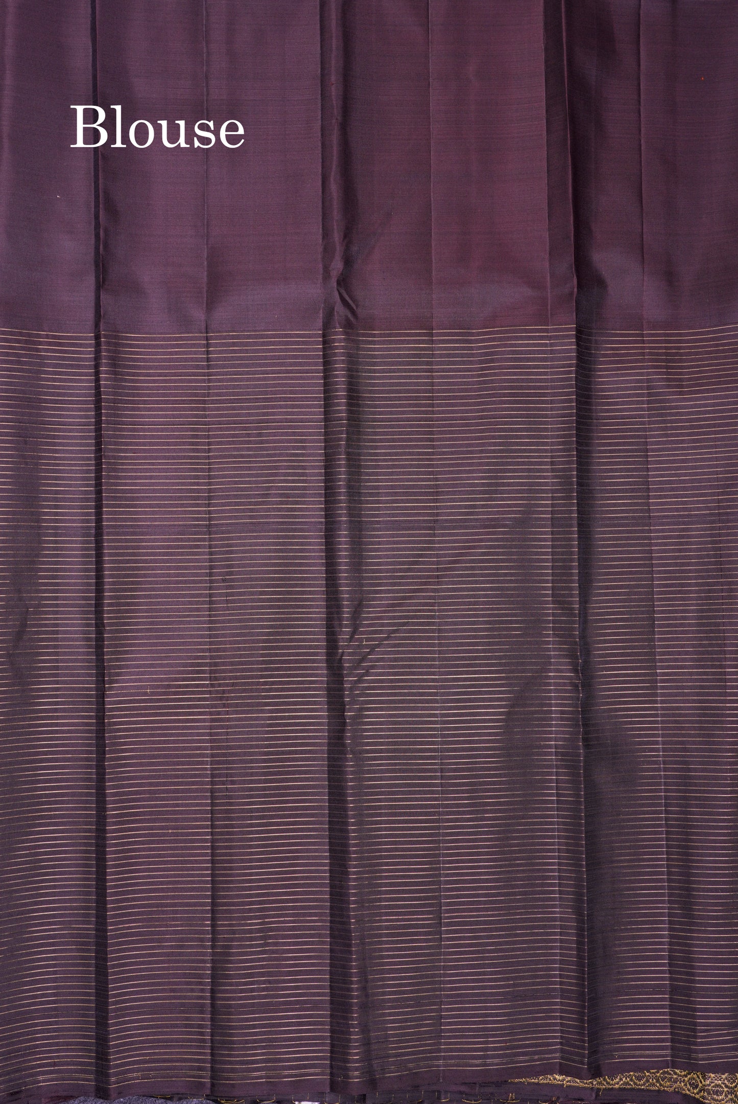 Rust Orange and Dark Brown Half & Half Pure Kanjivaram Silk Saree With Contrast Dark Brown Blouse
